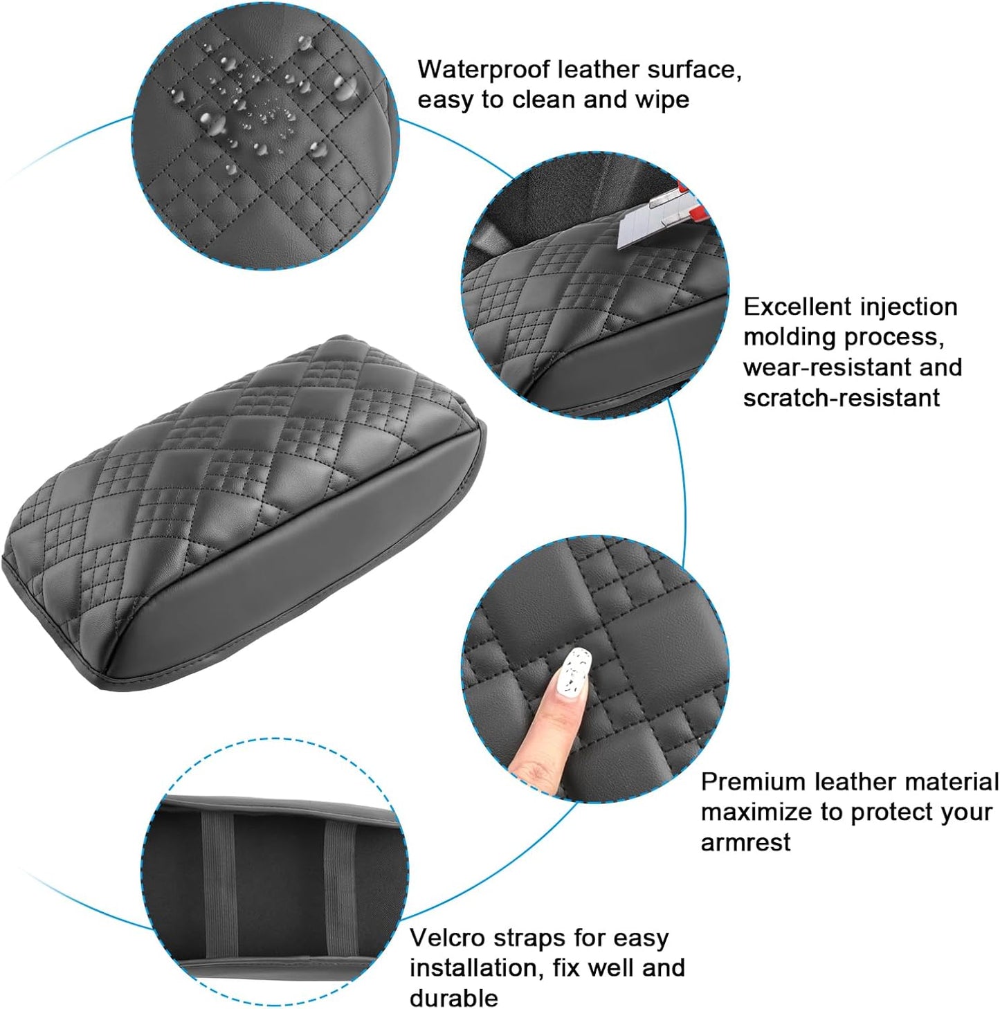 SXCY for 2025 Nissan Kicks Armrest Cover Pad for 2025+ Nissan Kicks Center Console Cover 2025 Kicks Middle Console Cover 2025 Kicks Center Console Armrest Cover Cushion (1.18 Inches-Added Pad)