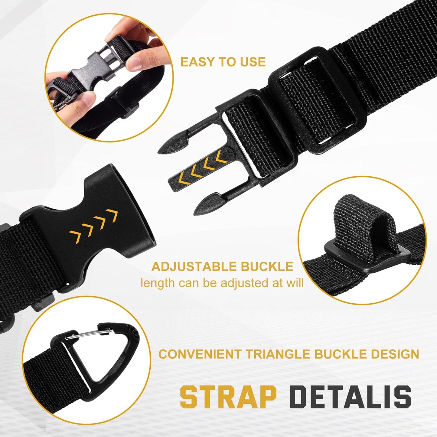 24 Pack 17 Inch Adjustable Extension Cord Holder Organizer with Triangle Clips Heavy Duty Storage Straps Extension Cord Hanger for Men Workshop and Garage Organization and Storage (Black)