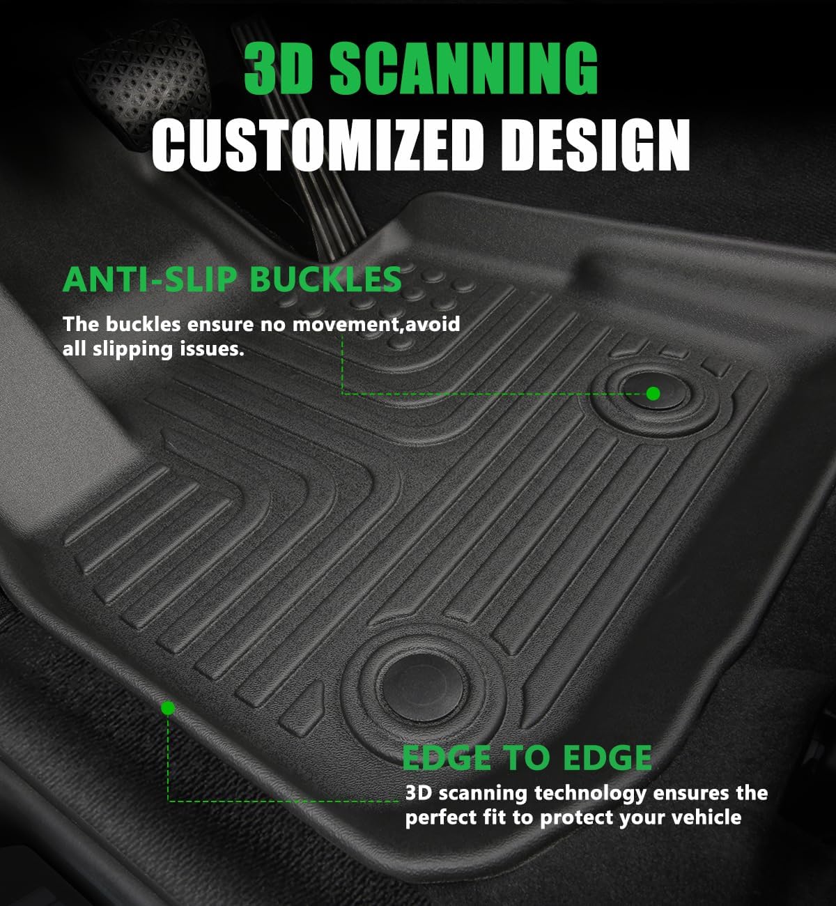 Accessories for Kia Seltos Floor Mats 2024 2025 Car Mats for Kia Seltos All Weather Floor Mats Cargo Liner