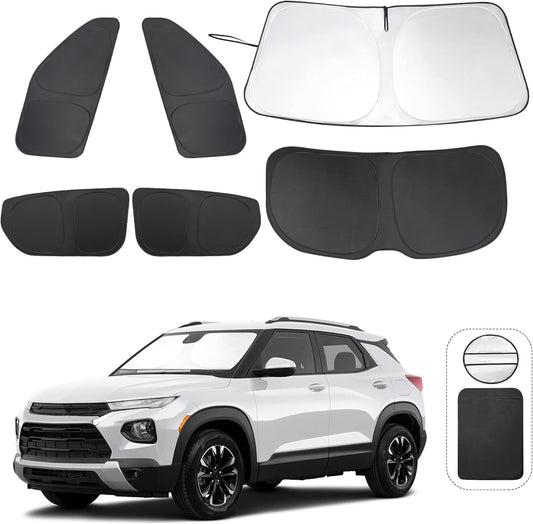TINGLU Window Shades for Chevrolet Trailblazer 2021-2024 2025 Accessories Car Side Full Windows Rear Windshield Sun Shade Sun UV Rays & Privacy Protection for Camping,Napping 6PCS