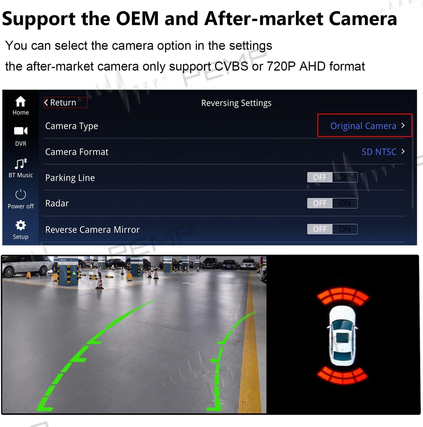 PEMP Linux Vertical Screen E70 E71 CIC Wired and Wireless CarPlay Retrofit Android Auto, 1920 x 720 Display Mirror Link Car Radio Bluetooth Video Player Screen for BMW X5 X6 (2010-2012)