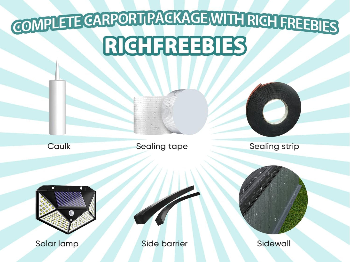 Metal Carport,Carport Canopy 12x20 Heavy Duty All Weather,Car Tent Garage with Galvanized Metal Roof,Metal Car Port for Snow,Outdoor Car Shelter