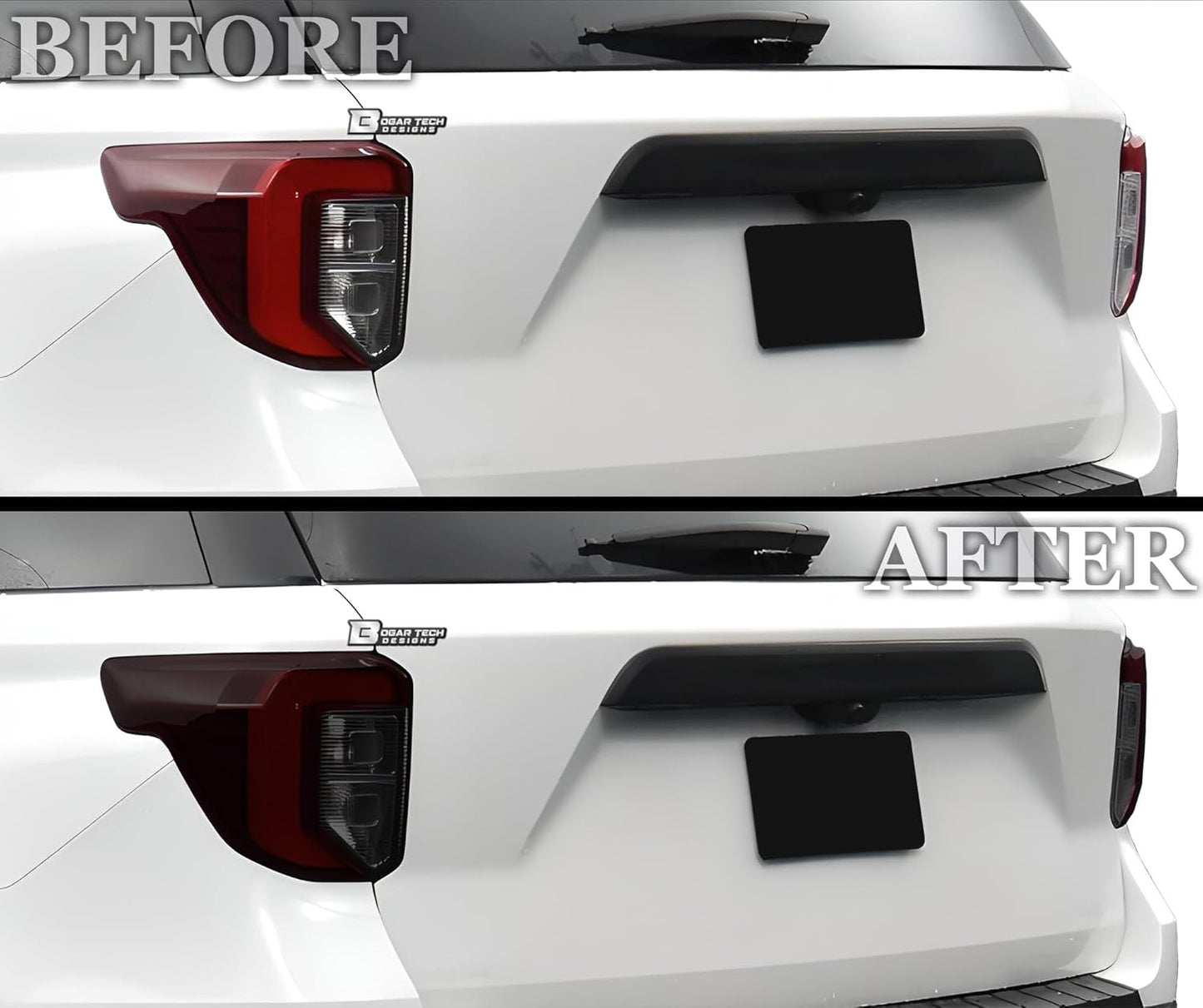 BOGAR TECH DESIGNS Precut Made for Ford Explorer 2020-2024 Full Headlight Taillight Reflector Sidemarker Tint Kit, Dark Smoke