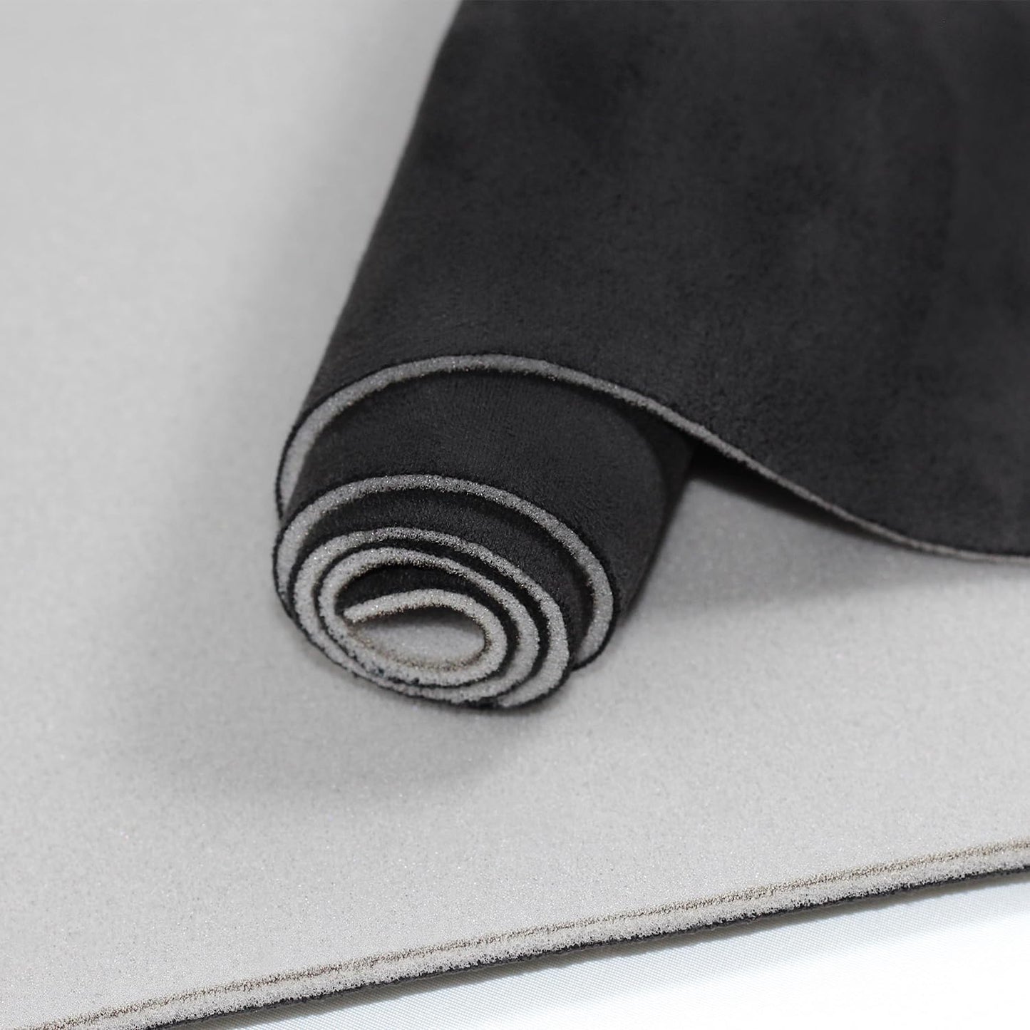 Suede Headliner Fabric with Foam Backing - Black Suede Headliner wrap Interior Material for Car/Truck/SUV/RV Roof, Home Repair/DIY Headliner Material Automotive Headliner Fabric (Black, 120"×60")