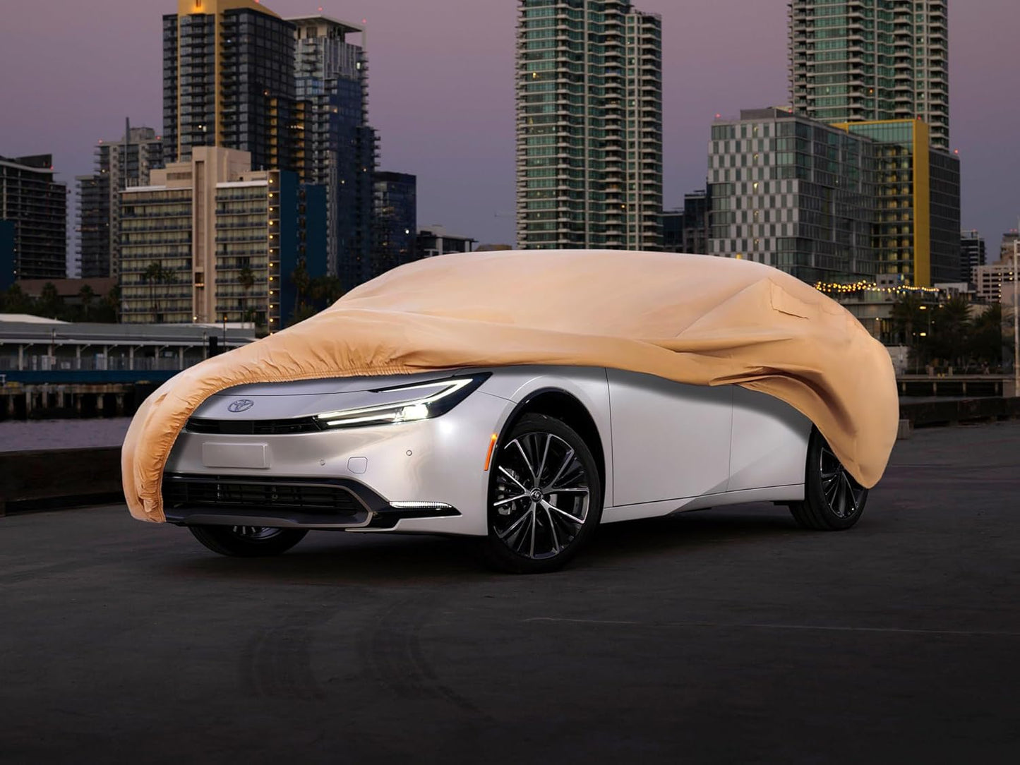 Heavy Duty Outdoor Car Cover Custom Fit for Toyota Prius,Windproof All Weather Waterproof Sun Rain UV Dust Snow Protection Outdoor Car Covers