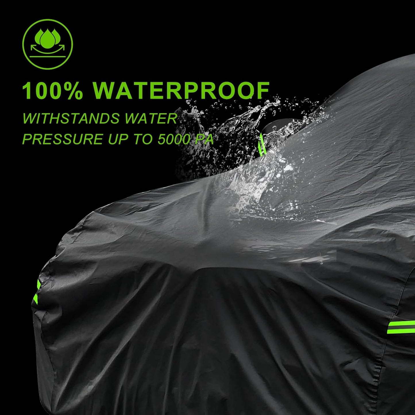 KouKou Car Cover Waterproof All Weather, 7 Layers Outdoor Car Covers for Automobiles Rain Snow UV Protection, Universal Fit Nissan Altima, Infiniti Q50,Kia Optima, Acura TLX ect.(Length 186-193 inch)