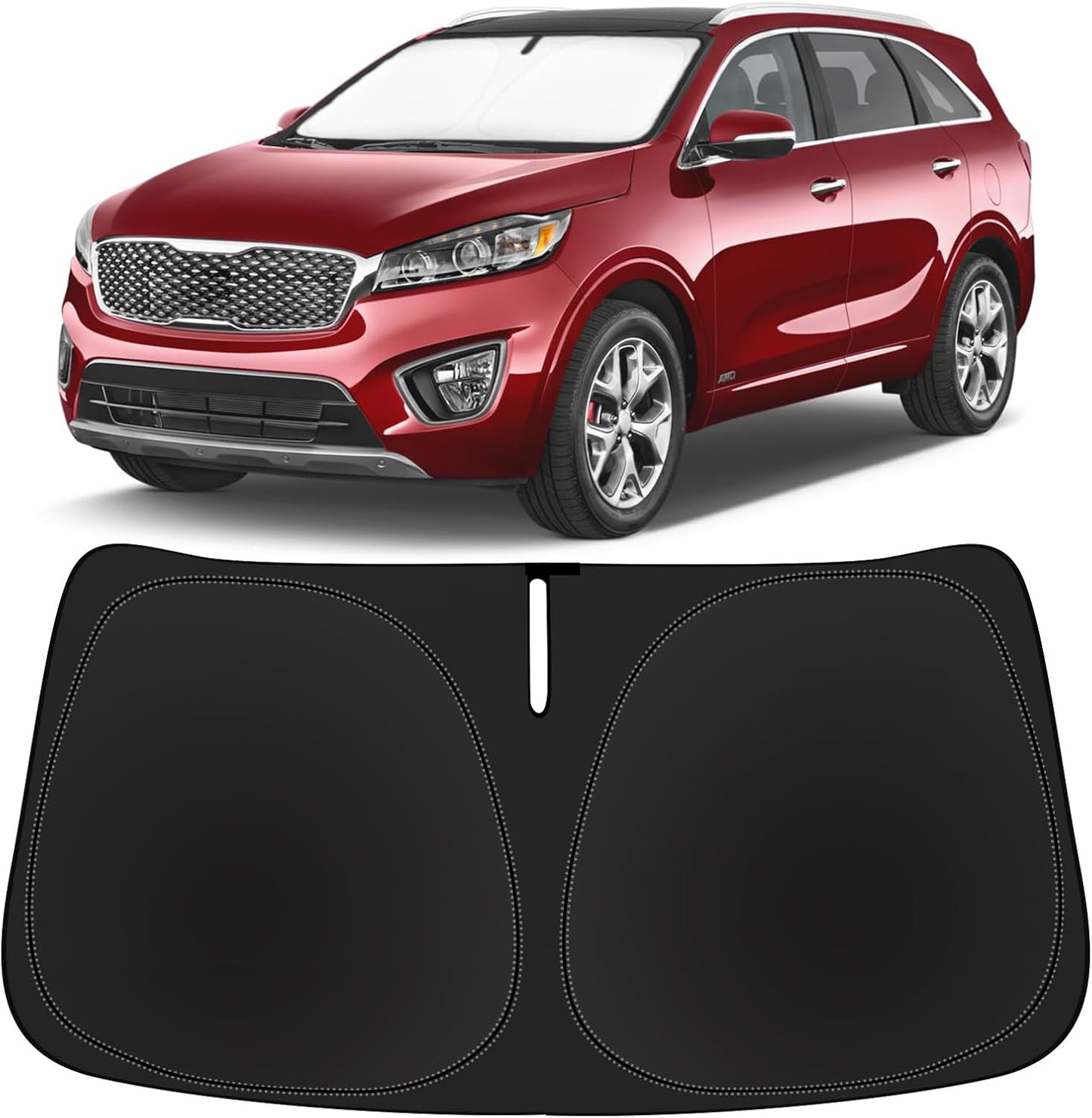 Sun Shade for Sorento Windshield Sunshades for 2016-2019-2020 Kia Sorento SUV Windshield Cover Front Window Shields 240T Silver Coating Protector Sun Visor Blocks UV Rays Heat Car Accessories