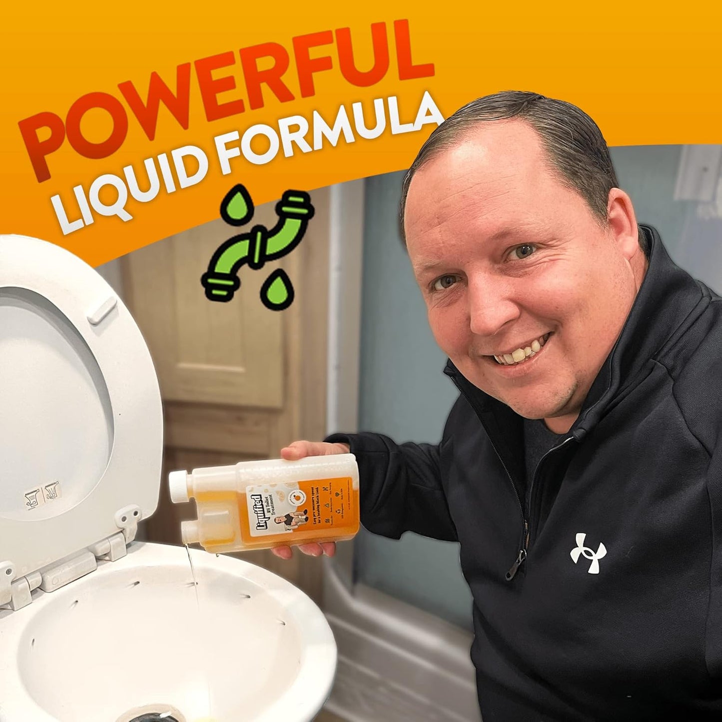 Liquified RV Toilet Treatment - Black Holding Tank Digester - Odor Eliminator - Orange Scent - Matts RV Reviews (Orange, 16oz)