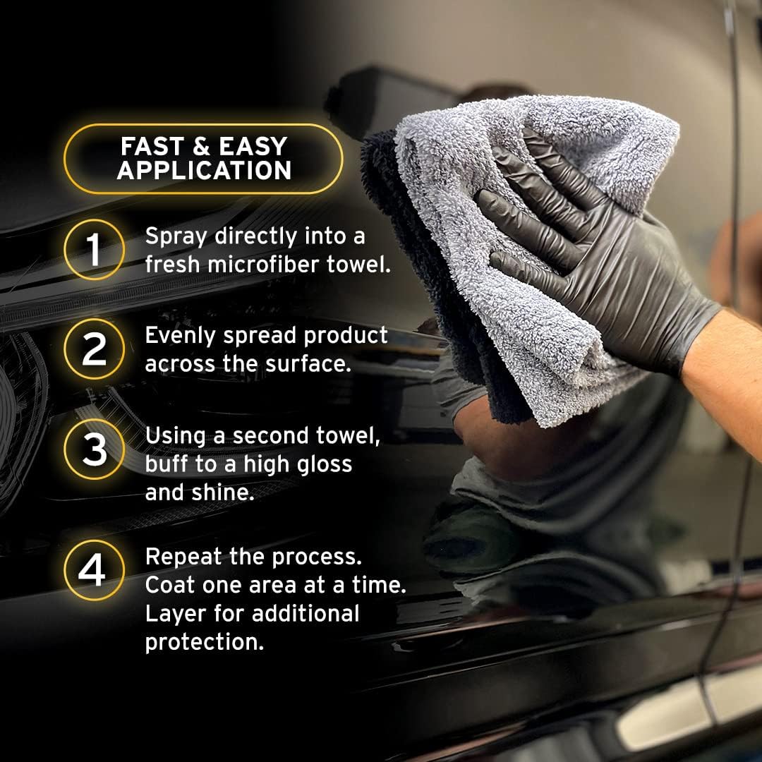 Ethos Ceramic Speed Wax - Ceramic Coating for Cars - Ceramic Coating Car Wax Spray - Ceramic Car Wax Polish Hydrophobic Top Coat Polish Formulated with Reactive Sio2 Copolymers