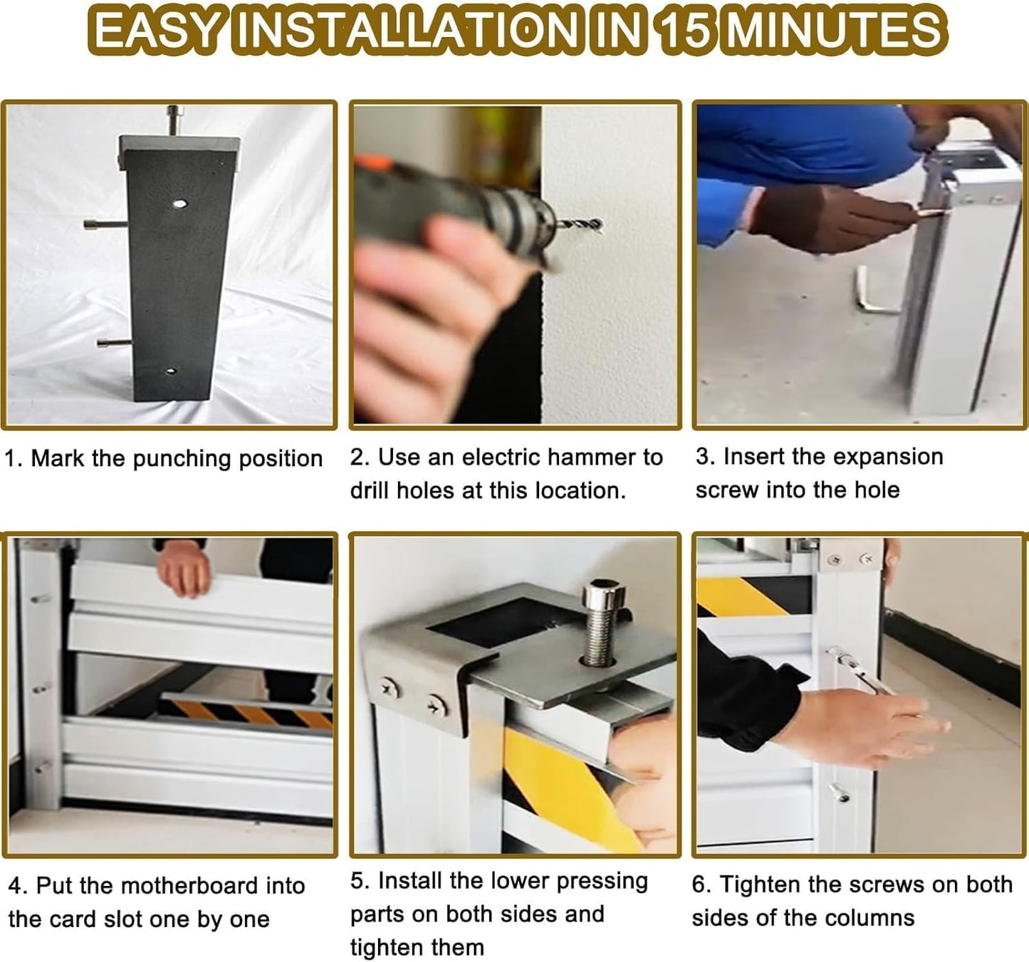 Reusable Heavy Duty Aluminum Flood Barriers for Home Exterior, Flood Protection Barriers Water Barrier Door Quick Detachable Garage Doors Detachable Mobile Rain Water Baffle ( H 15.7 inch L 7FT)