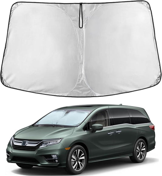 Econour Windshield Sun Shade for 2018-2025 2026 Honda Odyssey Accessories LX, EX, EX-L, Touring, Elite Minivan Window Sunshade Sun Visor Protector Foldable Blocks UV Rays Keep Your Car Cooler