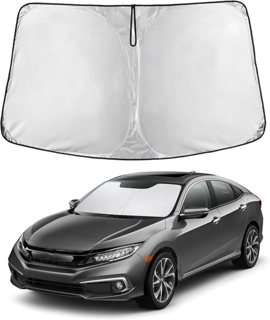 Econour Windshield Sun Shade for Honda Civic 2016-2021 Sunshade Foldable Window Sun Visor Protector Blocks UV Rays Keep Your Car Cooler