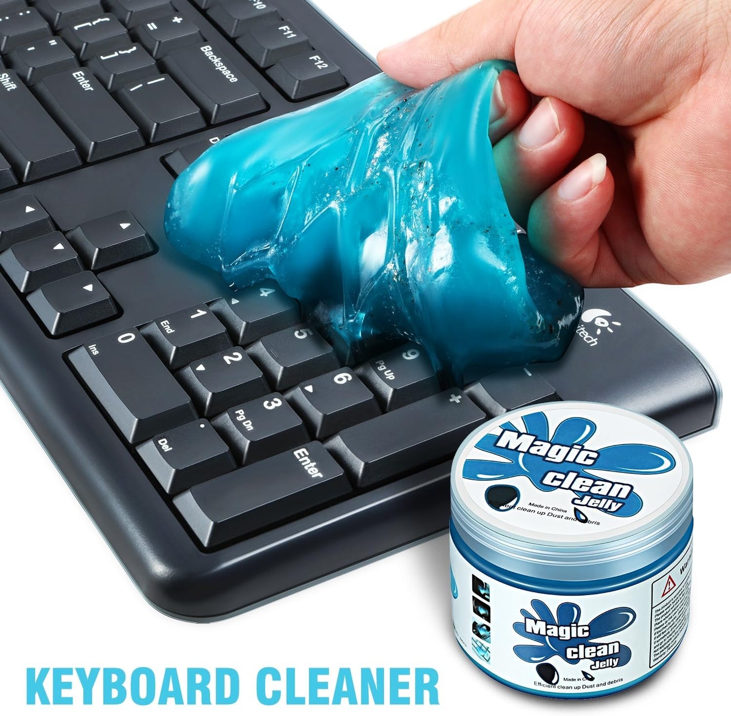 DNA MOTORING Car Cleaning Gels Auto Detailing Tools Cleaning Putty Car Interior Cleaner, Car Jelly Cleaner, Keyboard Cleaner, Car Cleaning Supplies Car Gifts for Men Women, Blue, TOOLS-00151