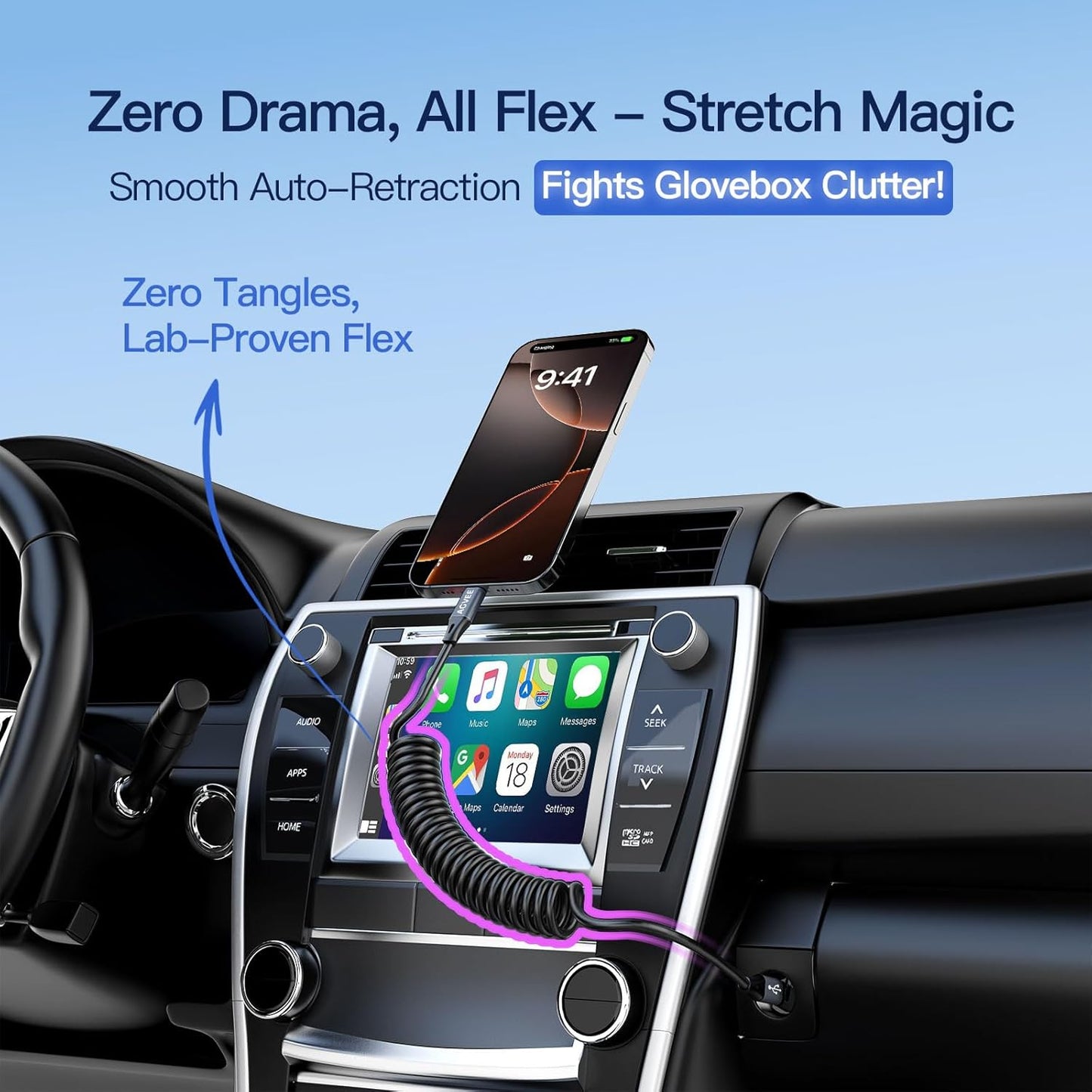 AGVEE 2 Pack 5ft Coiled Short USB-C to USB-C Charging Cable [USB-IF Certified] 60W PD Fast Charger Cord in Car for iPhone 16/15 CarPlay, Galaxy S25 S24 S23 S22 S21 S10 S9 S8, Google Pixel, Dark Gray