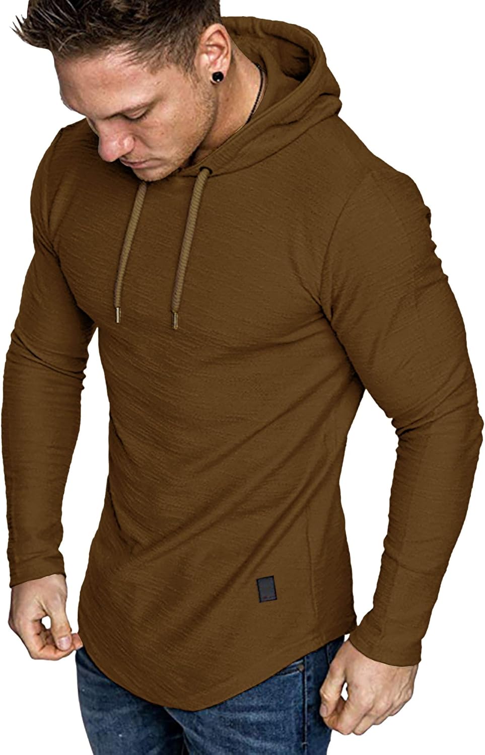 Lexiart Mens Fashion Athletic Hoodies Sport Sweatshirt Solid Color Fleece Pullover