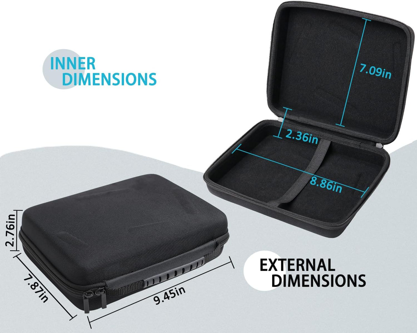 Hard Protective Travel Case Replacement, Compatible with L Shaped Cordless Car Vacuum