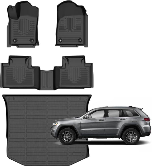 for Jeep Grand Cherokee 2016-2021/Grand Cherokee WK 2022-2023 (Non L) Floor Mats,Car Mats for Jeep Grand Cherokee/Grand Cherokee WK(Non L) All Weather Anti-Slip Mats Cargo Liner Accessories