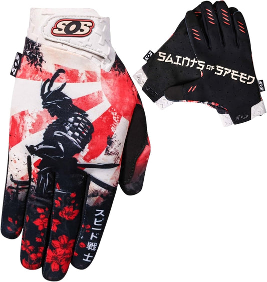 Saints of Speed Dirt Bike Gloves – Motocross, Mountain Bike, Motorcycle, BMX, Jetski, Sim, Karting, Airsoft, Paintball, Driving & Racing Bike Gloves + Phone & Touch Screen Capable