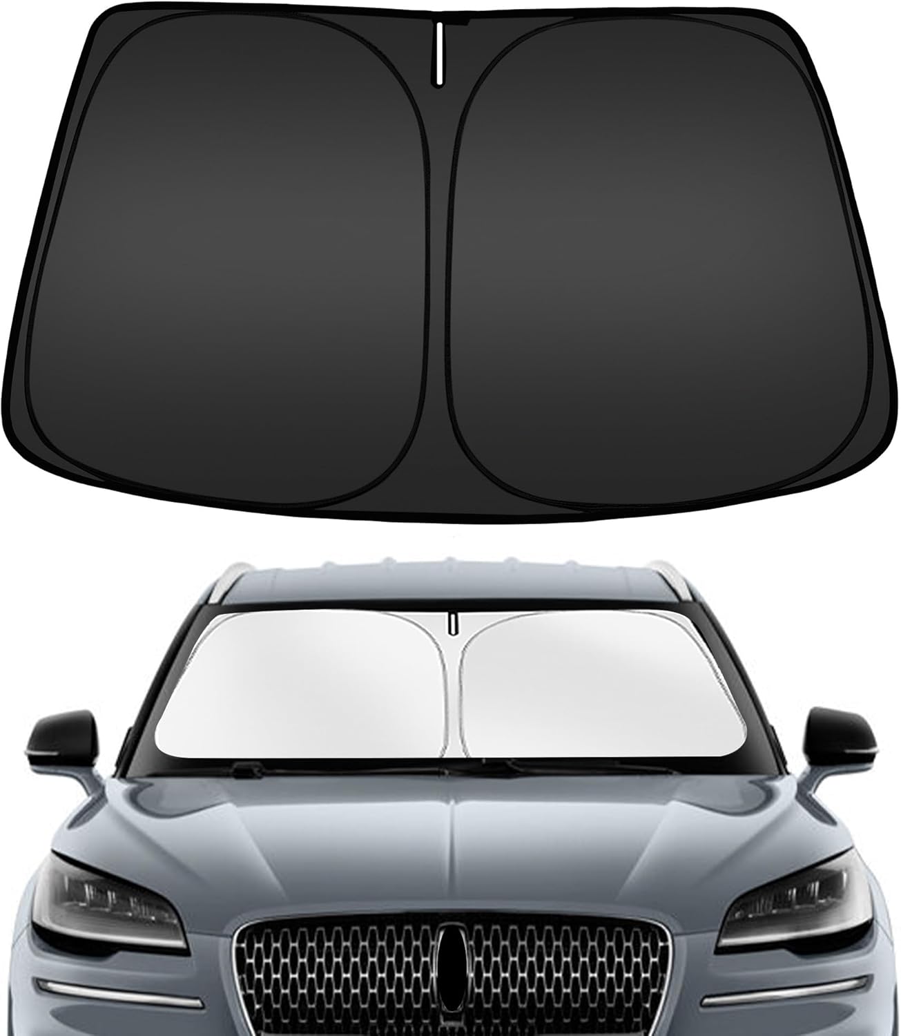 ARISMOTOR Windshield Sun Shade for Lincoln Aviator 2020-2025, Custom Fit Foldable Front Window Sunshade Sun Visor Protector, Block UV Rays Keep Your Car Cooler