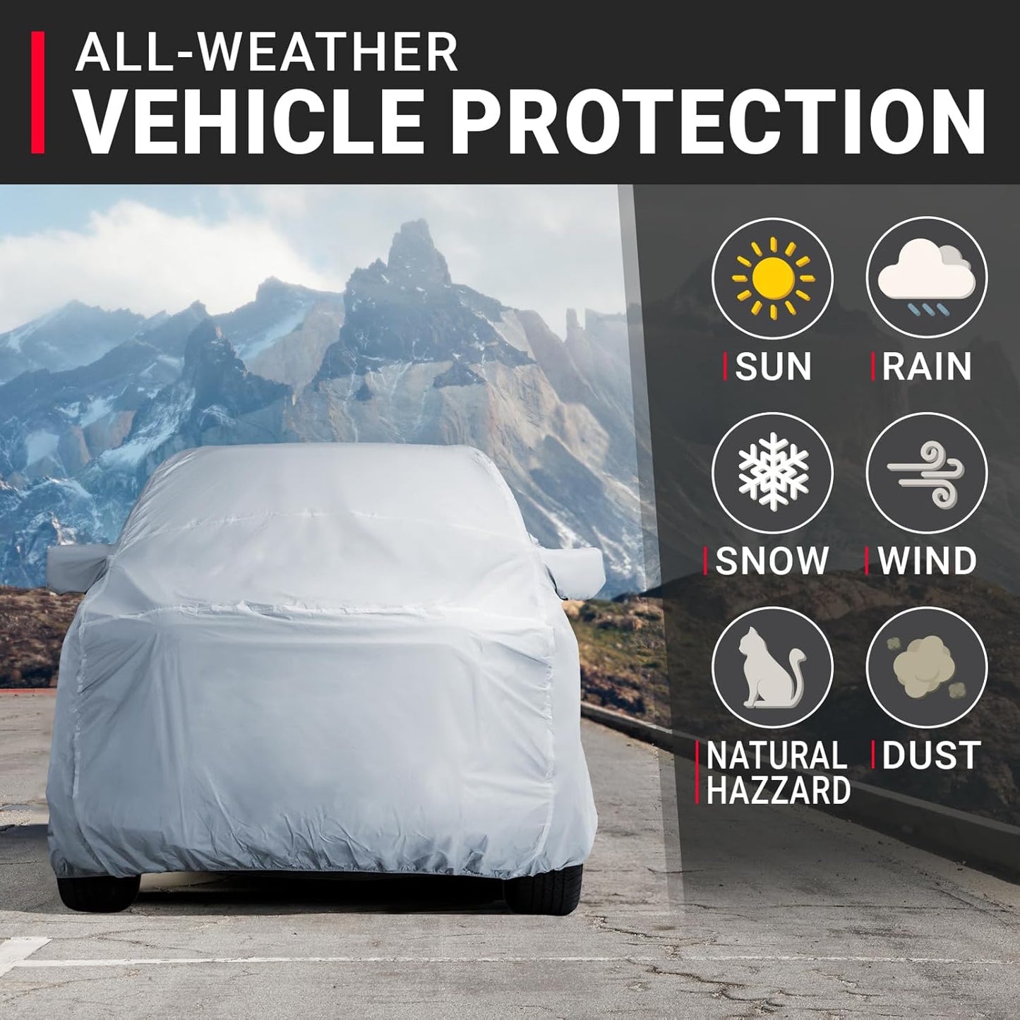 iCarCover Fits 2008-2014 Titan Crew Cab, 7.3 ft Long Bed Nissan Truck Cover Automobiles Form-Fit Padded Full Exterior Waterproof Automobiles Protection Covers