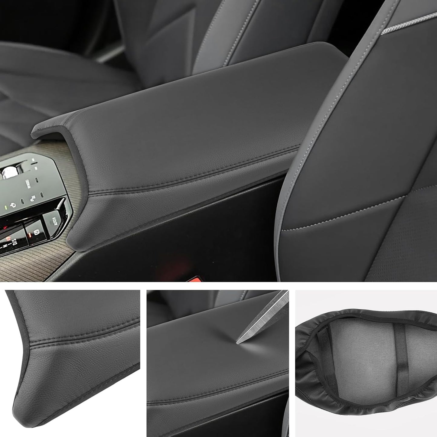 SXCY for 2025 BMW X3 Armrest Cover for 2025 BMW X3 (30 / M50 xDrive) Accessories 2025 X3 Center Console Cover 2025 X3 Middle Console Cover (Thin Cover with Black Line)