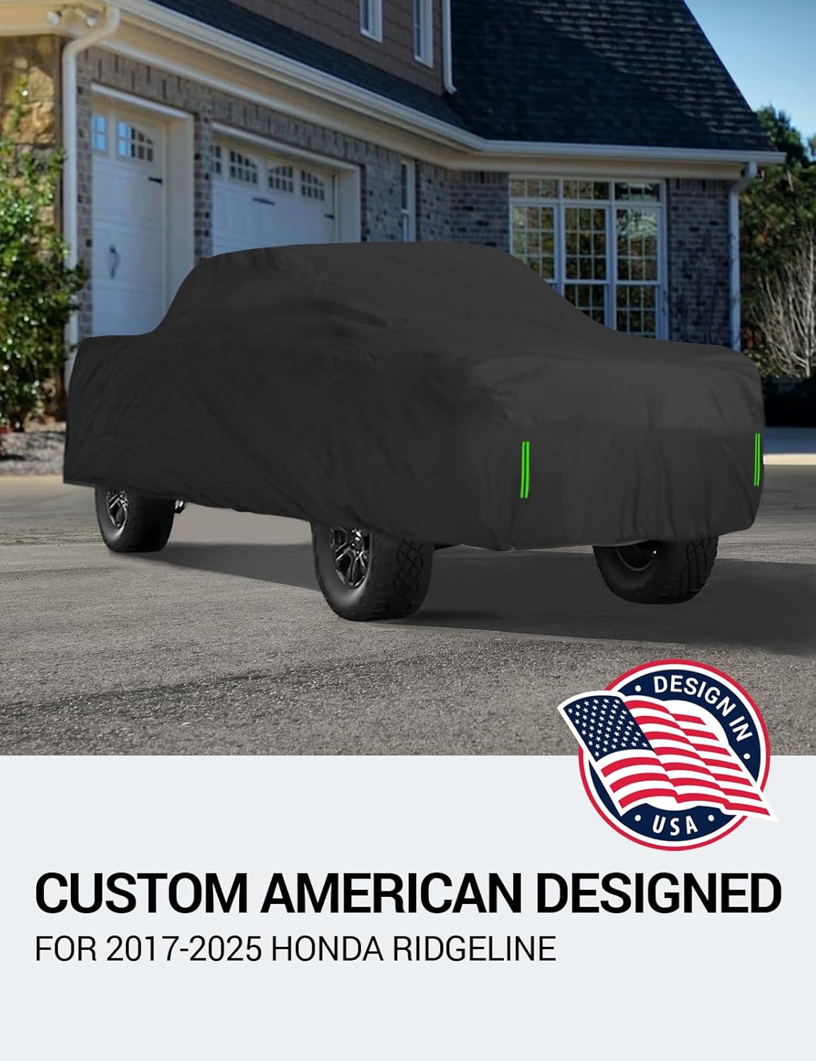 Proadsy 2025 Upgrade Car Cover Custom Fit for Honda Ridgeline 2017-2025, Waterproof All Weather for Automobiles, Full Exterior Cover Rain Snow Sun Protector Indoor Outdoor Car Cover
