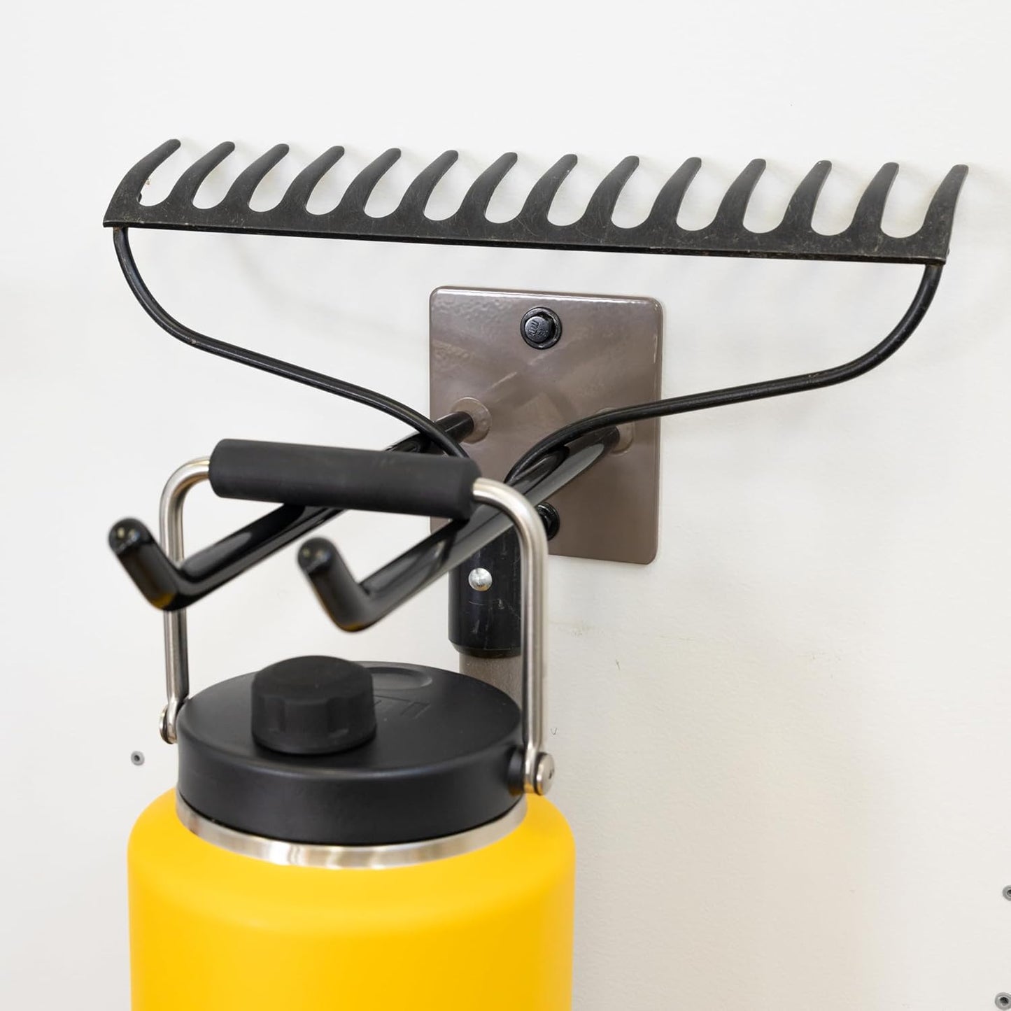 StoreYourBoard Tool Organizer Hook, Wall Mount Garage Storage, Tool Storage for Shovels Rakes Brooms Hoses and More, Rubber-Coated Steel Holds 50 lbs, 12" X 4" X 4.5"