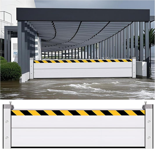 Flood Barriers for Home Exterior - Aluminum Alloy Outdoor Easy Flood Barrier Garage Doors Water Barriers for Flooding,H55 Inch/L22FT
