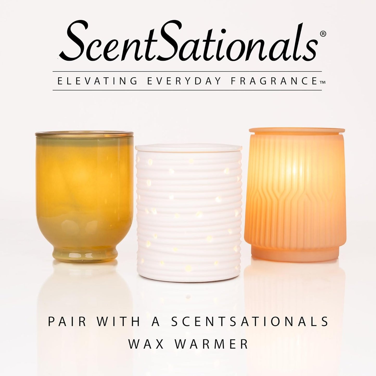 Scentsationals Wax Melts Staycation 4-Pack – Long Lasting Wax Cubes with Strong Scent for Warmers – Includes Frozen Lemonade, Caribbean Clouds, Warm White Sands & Dreamsicle Cream – 10oz (24-Cubes)