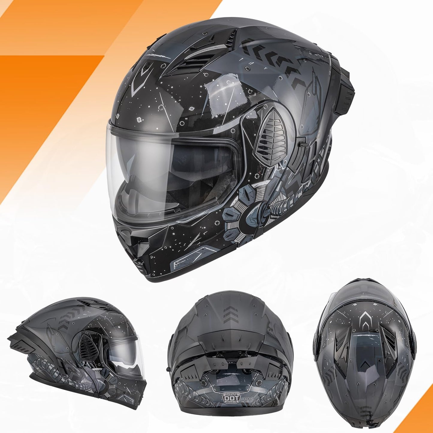 Modular Motorcycle Helmets Full Face Flip up Street Bike Motorcycle Helmet for Unisex Adult Model-167