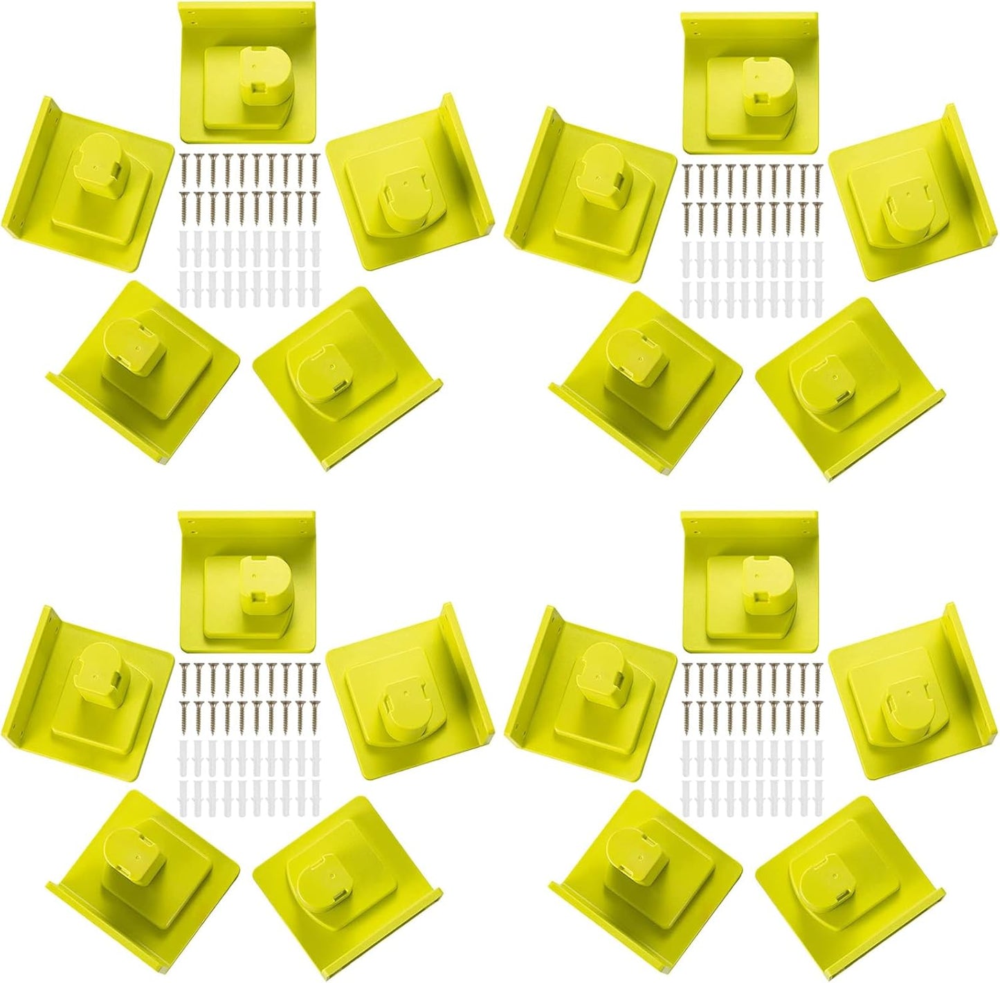 20 Pack Tool Holder Wall Mount Portable Compatible with Ryobi 18V Power Tool Holder Mount Hanger Storage Organizer with Screws Easy Installation for Workshop Garage