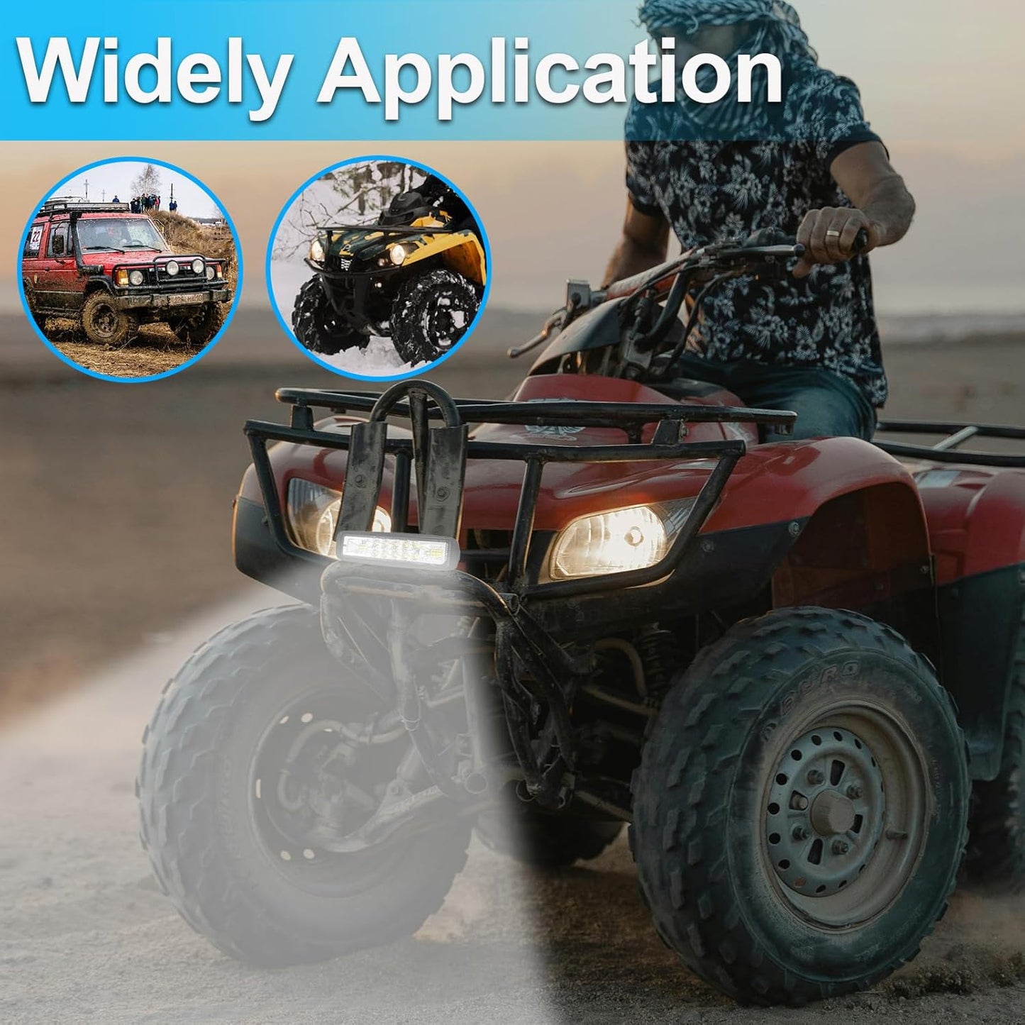 LIGBT 2PCS LED Light Bar 5.7 Inch Slim 60W Led Driving Lights Waterproof Driving Fog Light Flood Spot Beam Combo LED Work Lights for Jeep Truck Boat Car UTV ATV