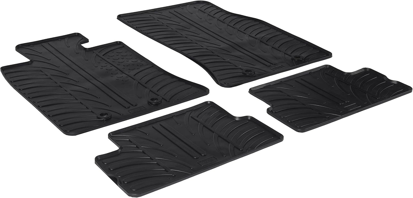 Gledring USA Custom Fit All-Weather Rubber Floor Mats Intended for Mini Cooper/One 2006-2014, No Trimming Required, Tailored Custom Fit, Protects from Rain, Mud and Snow.