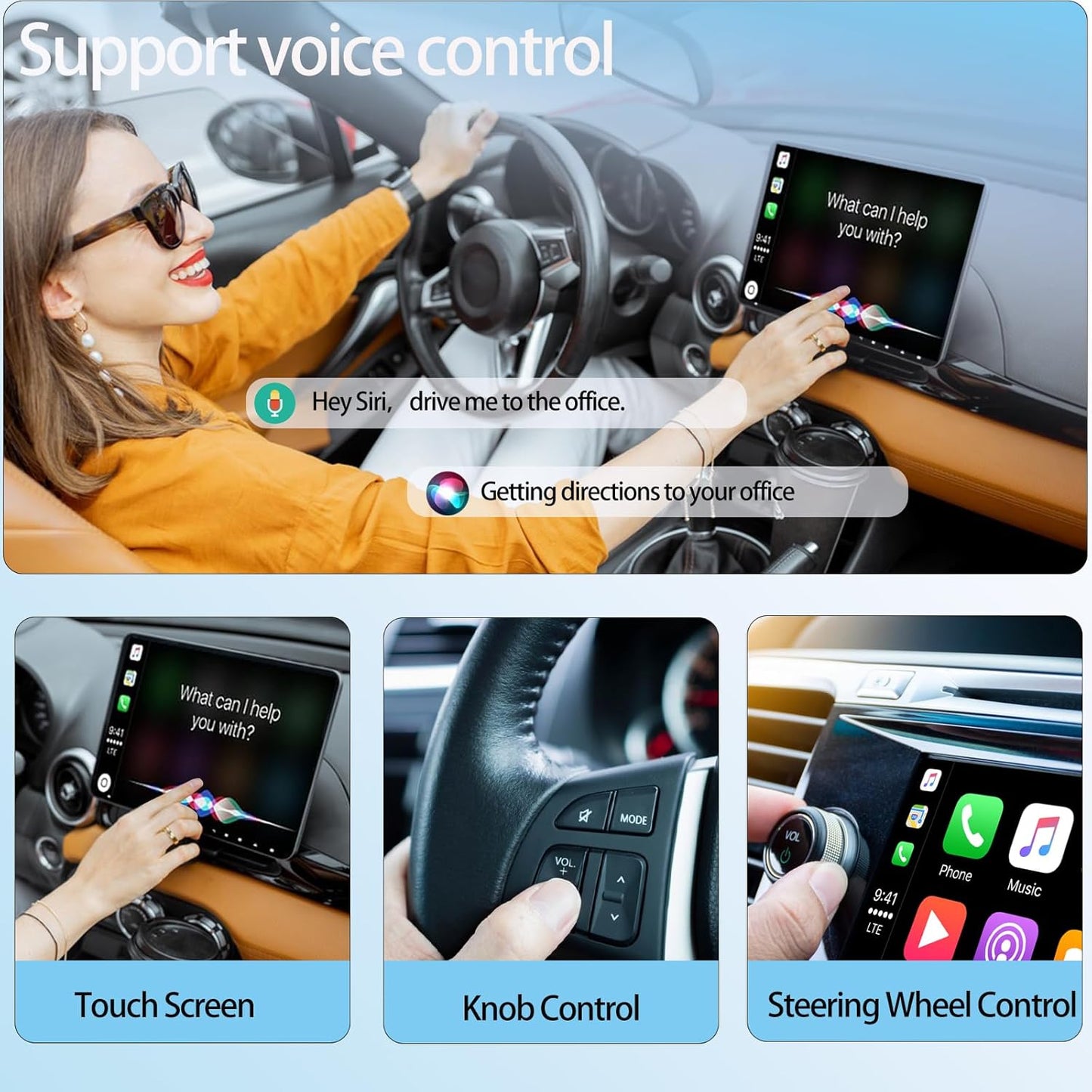 Wireless CarPlay Adapter for iPhone, Easily Upgrade Wired to Apple CarPlay Wireless Adapter, Fast Stable Connection Plug&Play Car Play Dongle for Cars from 2015+ Built-in CarPlay