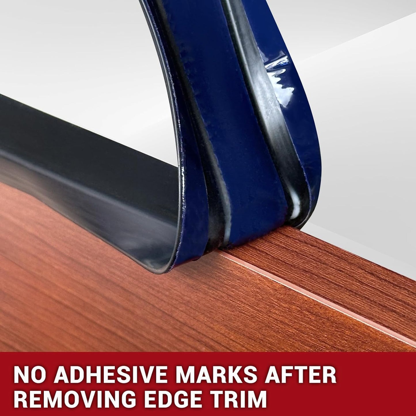 Rubber Edge Trim, 3/8" Self Adhesive Flexible U Channel Edge Protecter for Plywood, Tables, Desks, Cabinets, Counter Top, Wide U Shaped Edge Trim, Edge Banding, Black Color, 20Ft