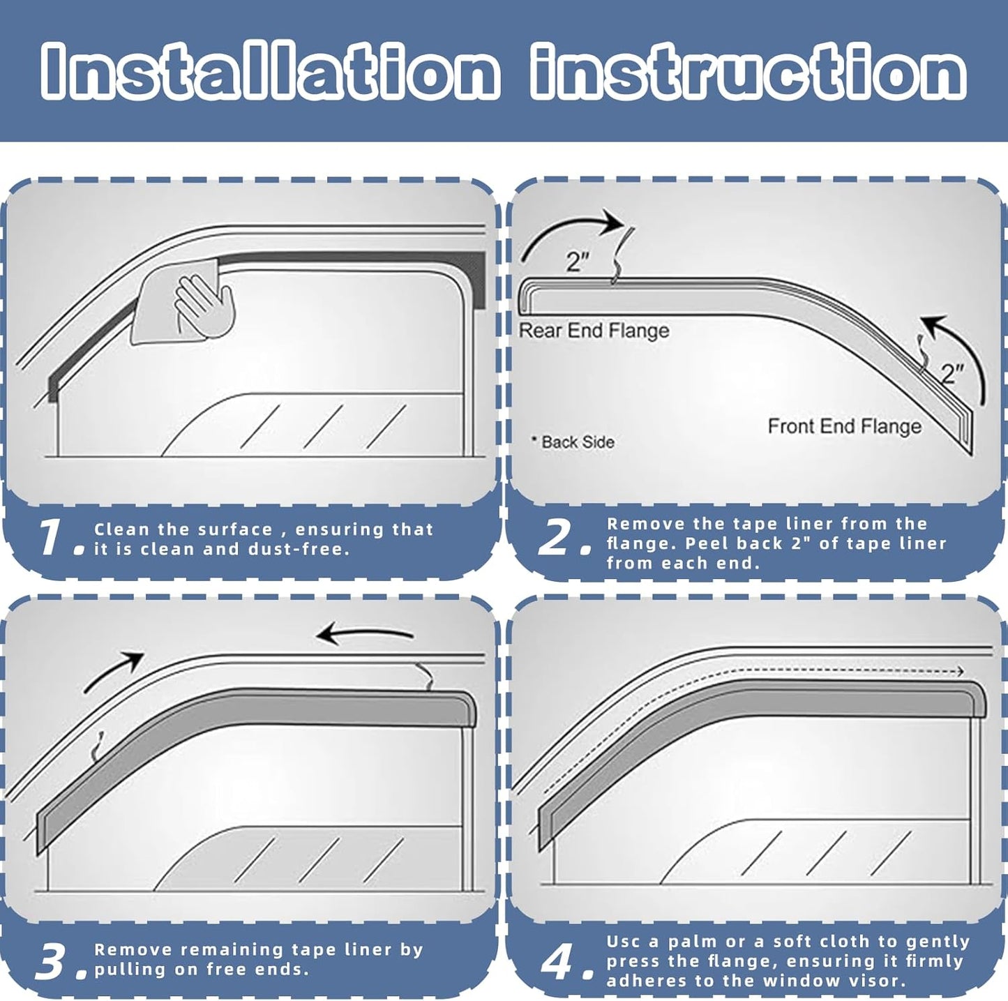 Window Visors Rain Guards fits 2010-2015 Prius (EXCLUDES Prius V & Prius C), Out-Channel Window Wind Deflectors Vent Shades Accessories, Dark Smoke 4 Pcs, 2011 2012 2013 2014