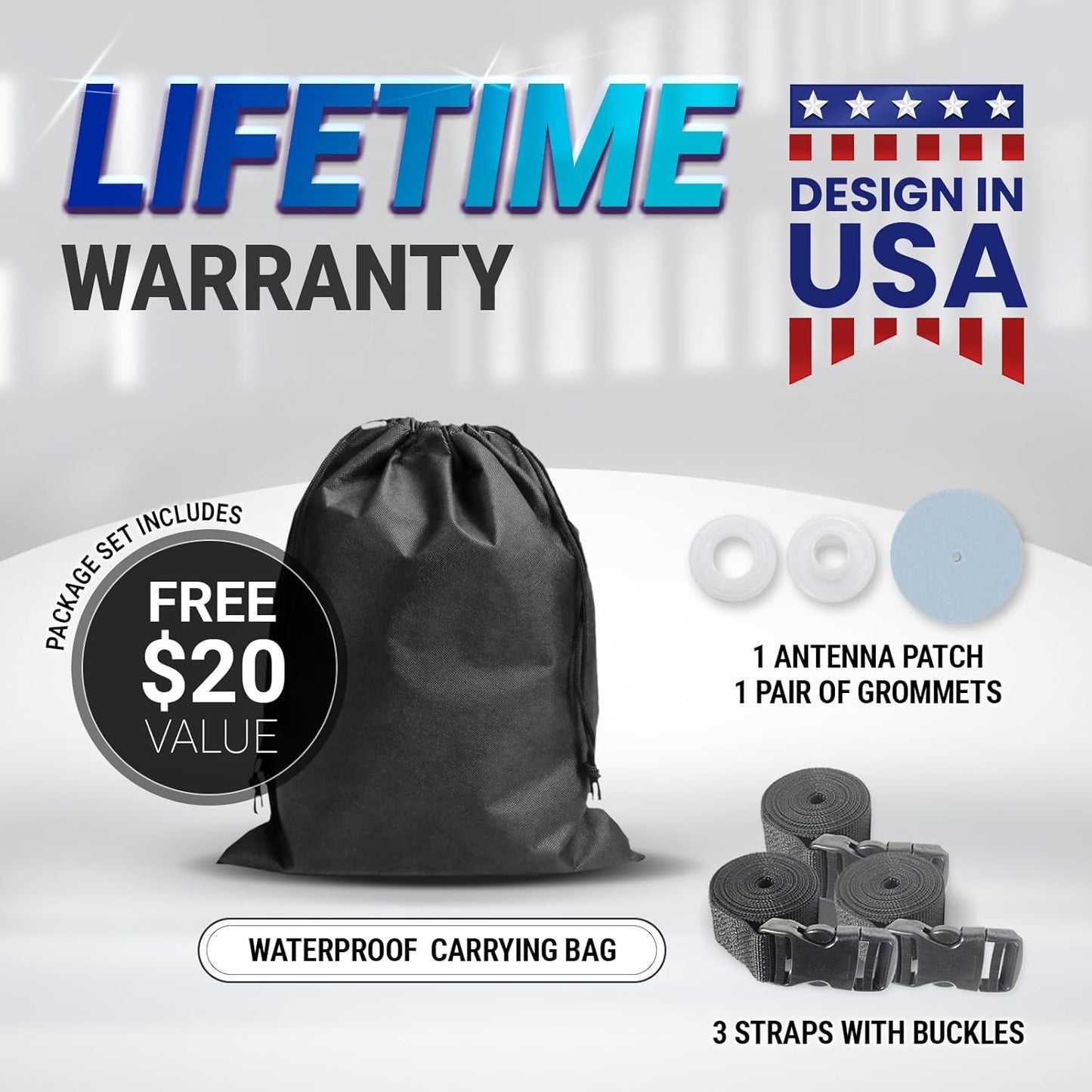 iCarCover Premium Car Cover for 1975-1977 Pontiac Astre Wagon Heavy Duty Waterproof All-Weather Automobiles Custom Fit Indoor Outdoor UV Snow Protection Covers with Straps and Bag