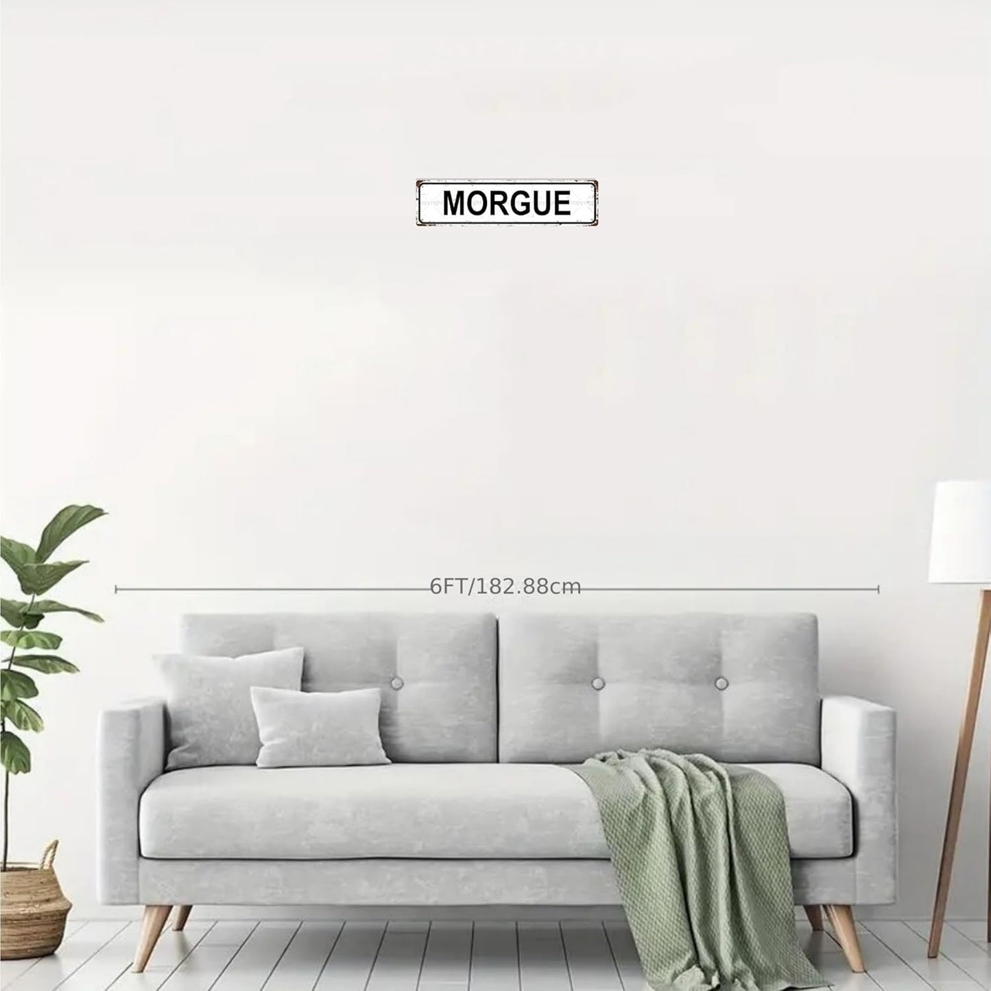 Morgue Vintage Metal Tin Sign, Street Sign, Home Decor, Room Decor, Wall Decor, Bathroom Decor, Bar Decor, Cafe Decor, Garage Decor, 16 x 4 Inch