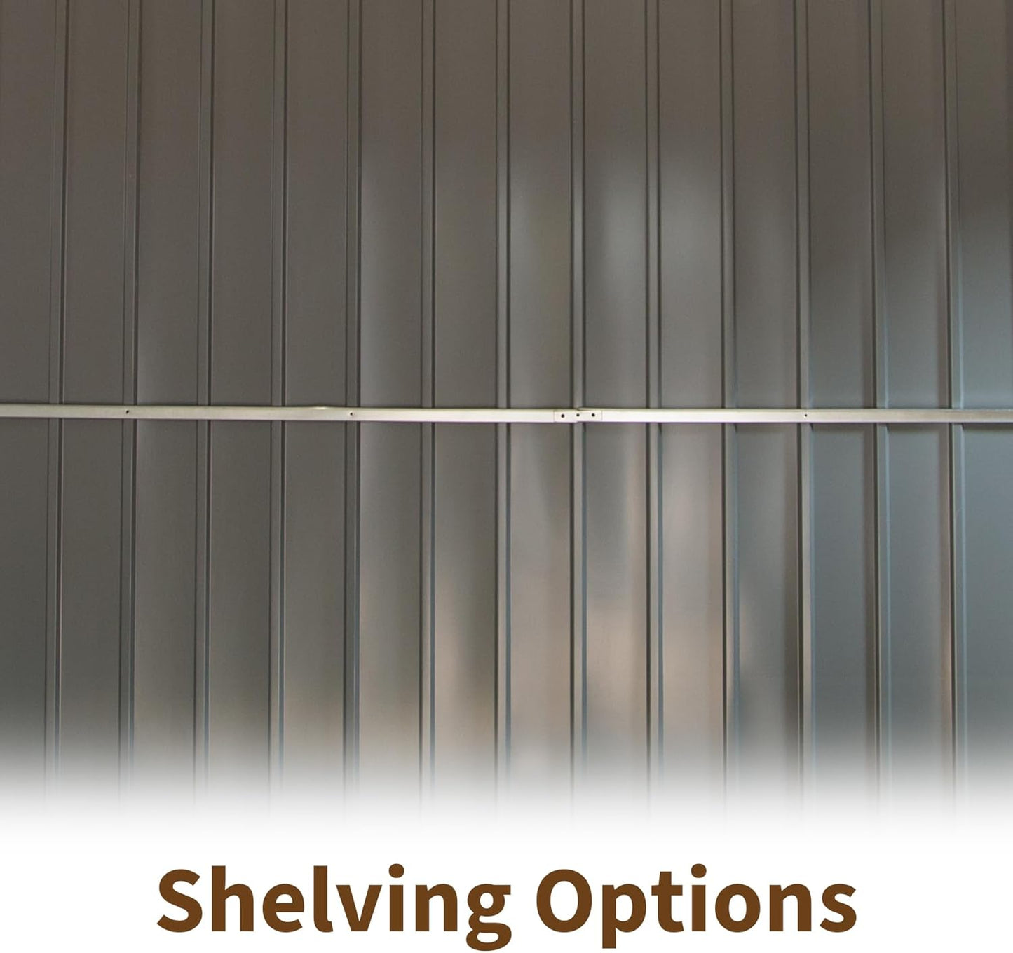 IKERY Extra - Large Galvanized Steel Storage Shed - 11' x 12.5' with Windows and Lock, Garden and Utility Tool Shed for Backyard and Patio, Brown