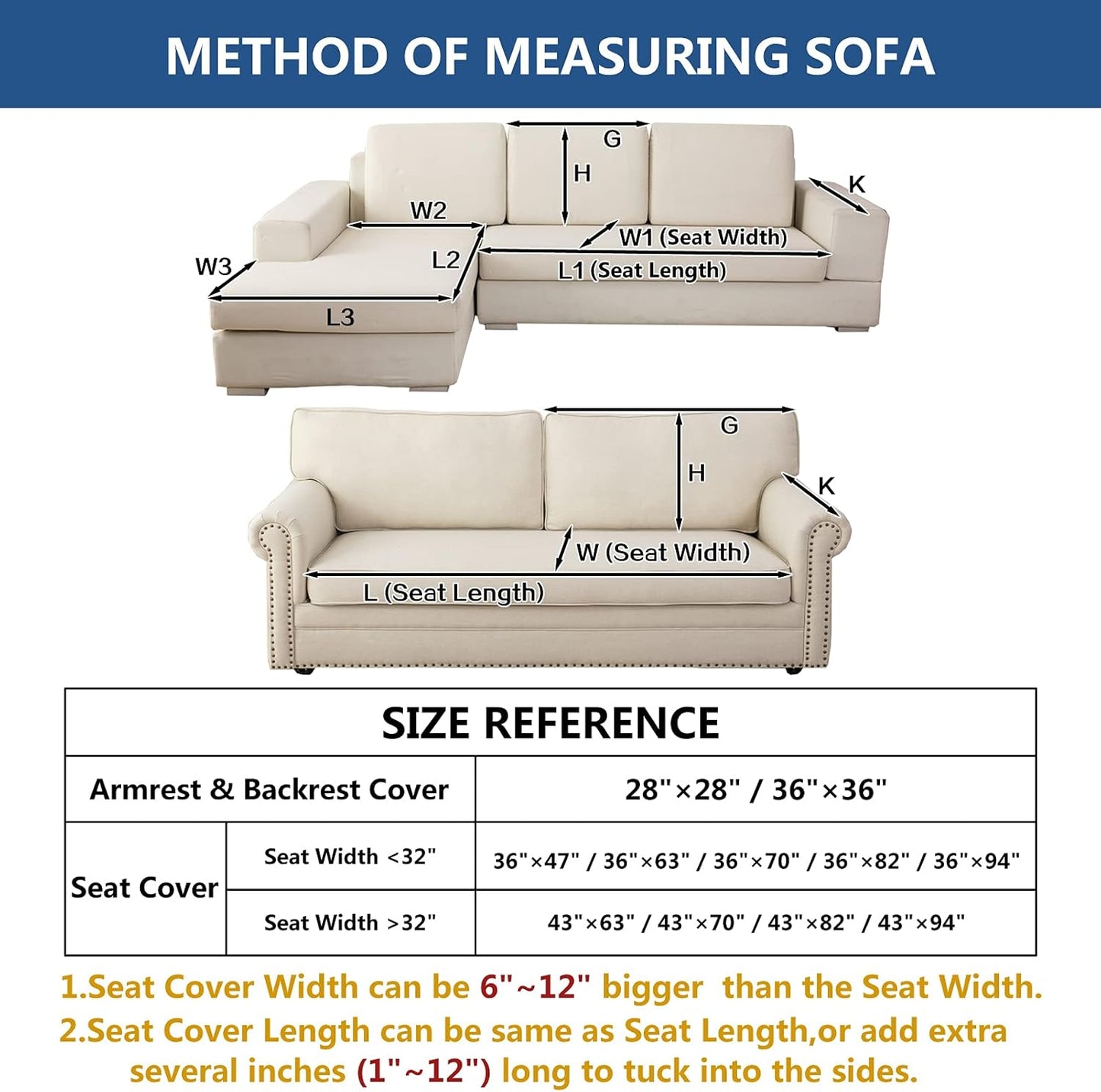 Eismodra Couch Cover,Sectional Couch Covers,Sofa Covers for 3 Cushion Couch,Anti-Slip Sofa Slipcovers for Dogs Cats Kids Loveseat Recliner L Shaped Armrest Backrest,Light Gray 43''x94''(Only 1 Piece)