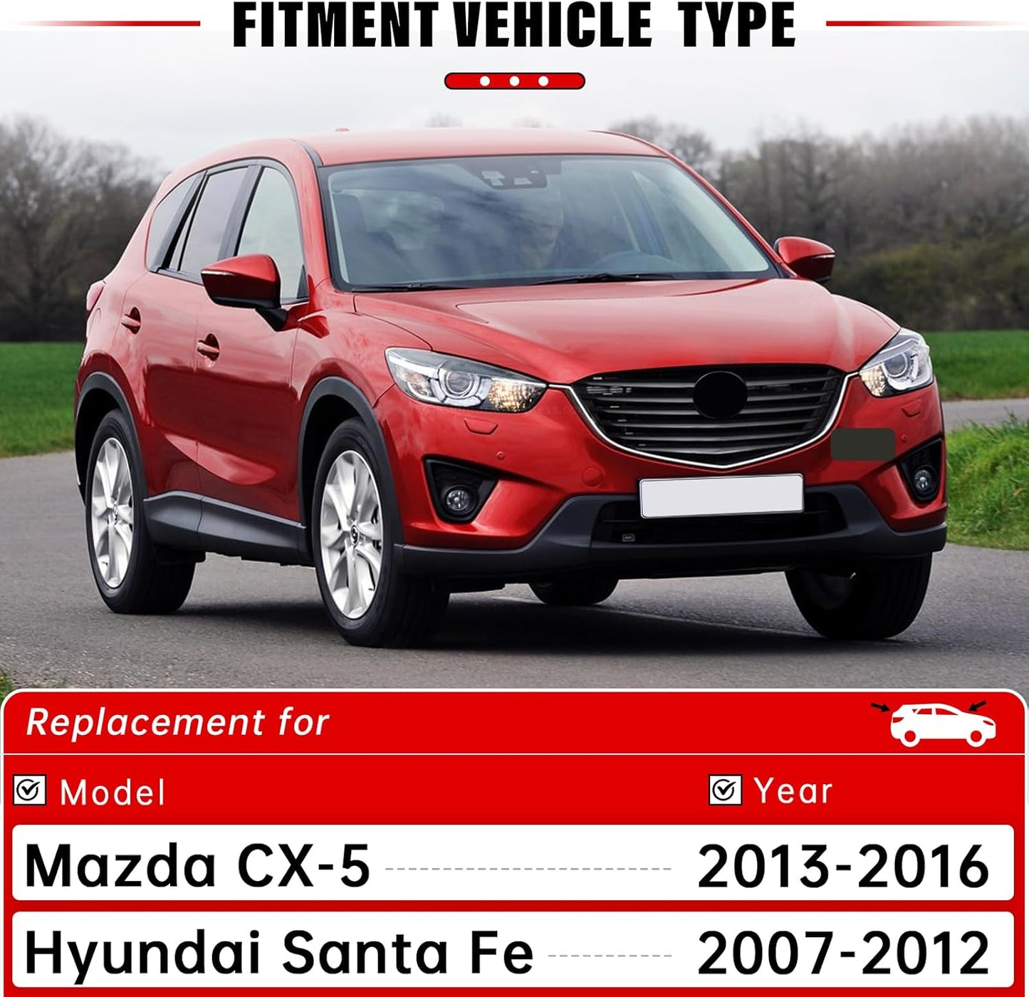 Windshield Wiper Blades Replacement for 2013 2014 2015 2016 Mazda CX5 CX-5 Original Factory Quality Front Rear Wipers Blade Set for My Car - 24" 18" 14" (Pack of 3)