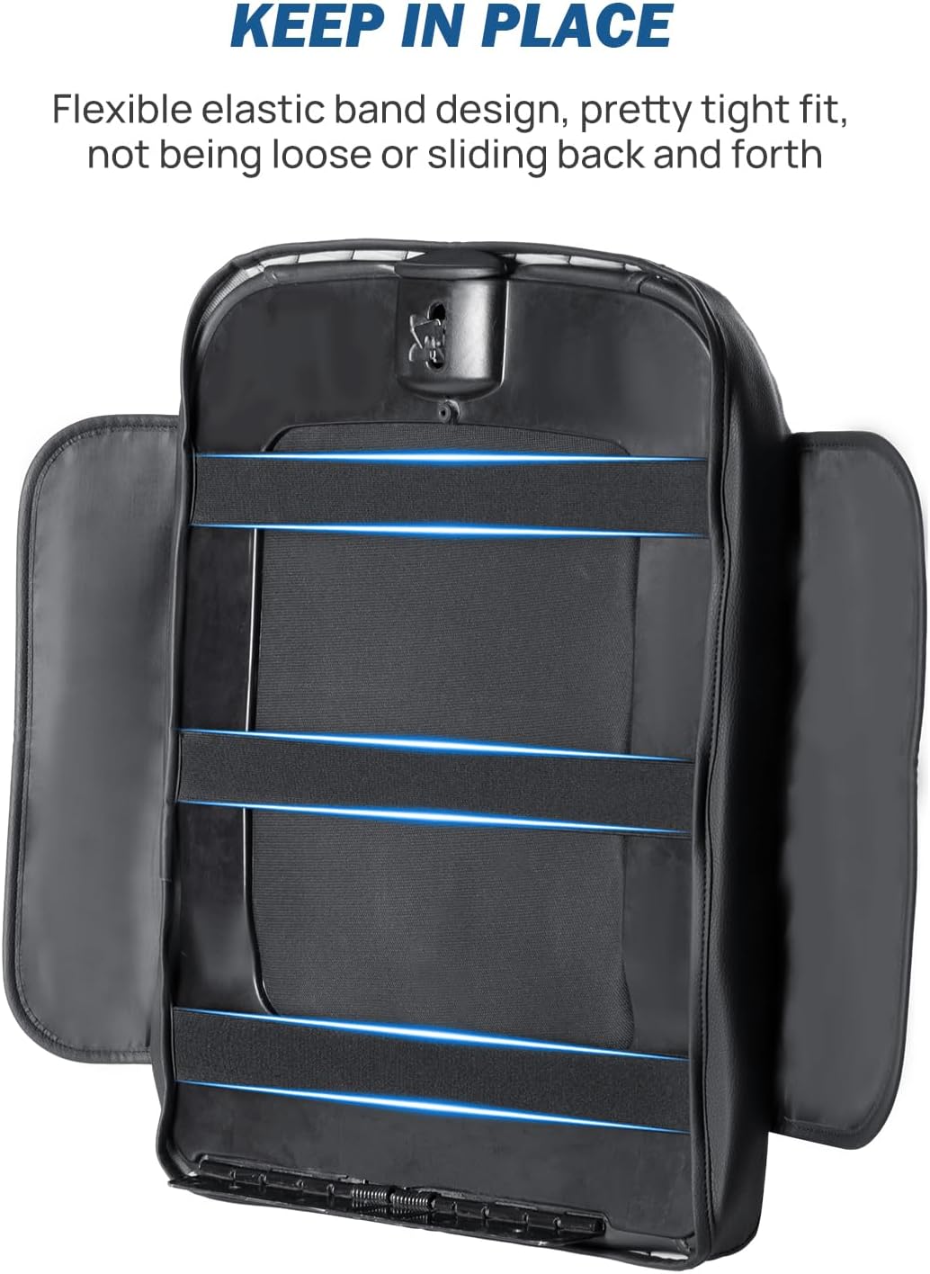 JOYTUTUS Center Console Cover Compatible with 2002-2012 Ram 1500 2500 3500 Jump Seat Console, Leather Arm Rest Armrest Cover for Car, Middle Console Cover Car Arm Rest Cover Replacement, with 2 Pocket