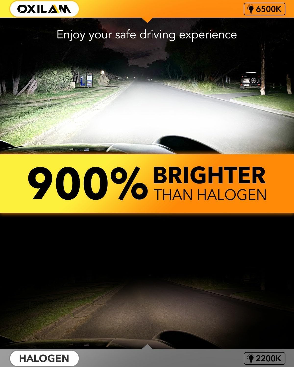 OXILAM H1/H1LL LED Bulbs 30000LM 6500K White Ultra-Bright, 5 Min Quick Install, 60000H Lifespan, No Flicker, 99% Compatibility