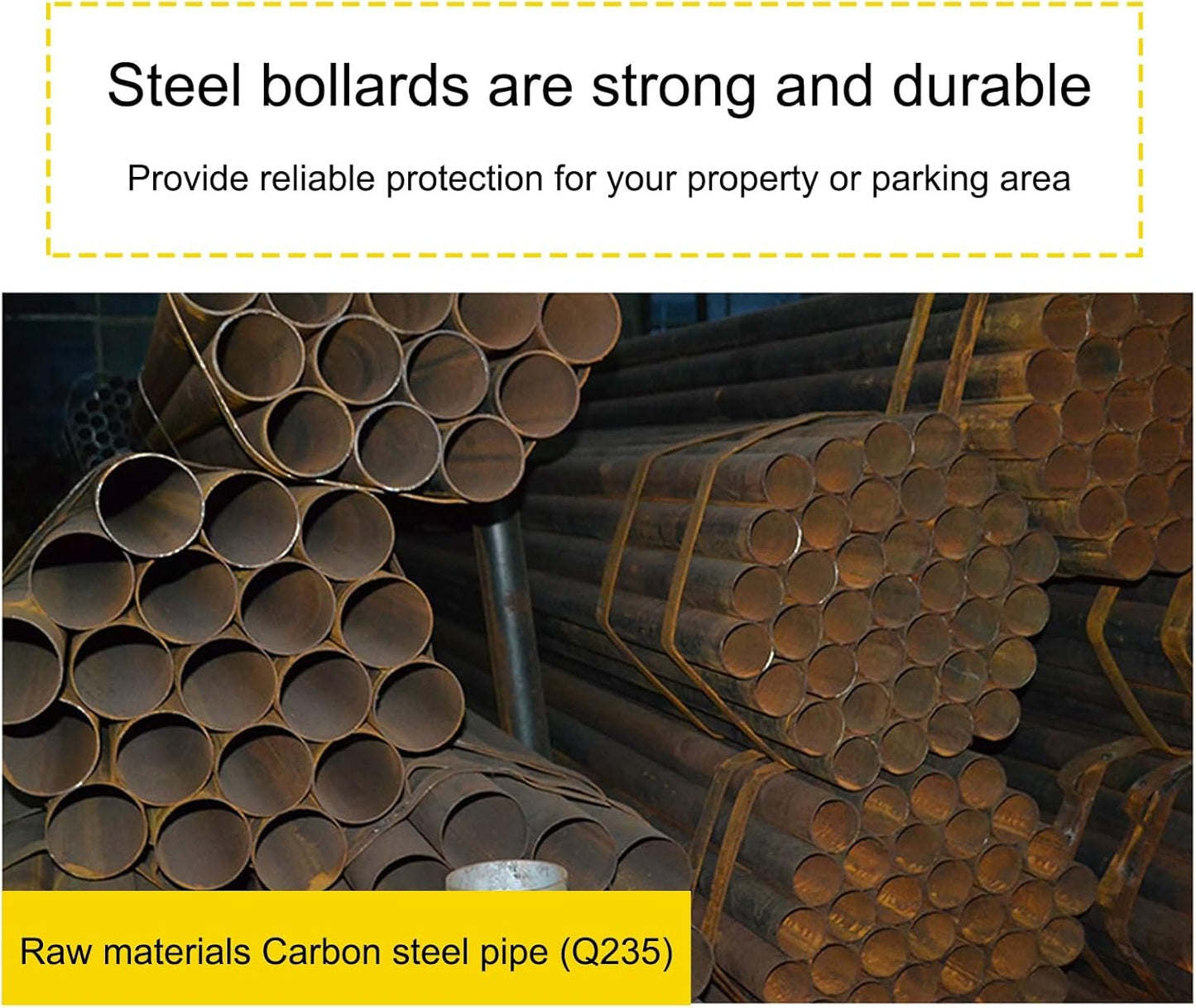 Safety Bollard Post, Spring Parking Post with Warning Stripes, Driveway Garage Security Post Barrier, Traffic Barricade Cones, for Indoor and Outdoor Parking(Yellow (1PCS))