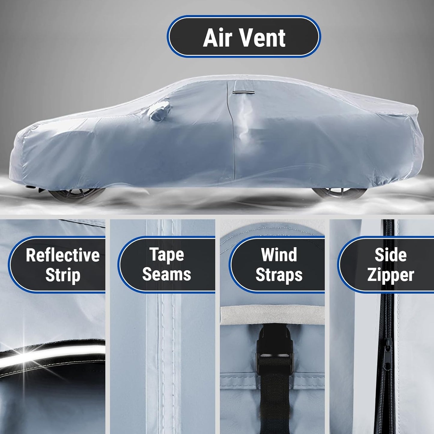 iCarCover Premium Car Cover for 2005-2010 Buick Allure Heavy Duty Waterproof All-Weather Automobiles Custom Fit Indoor Outdoor UV Snow Protection Covers with Straps and Bag