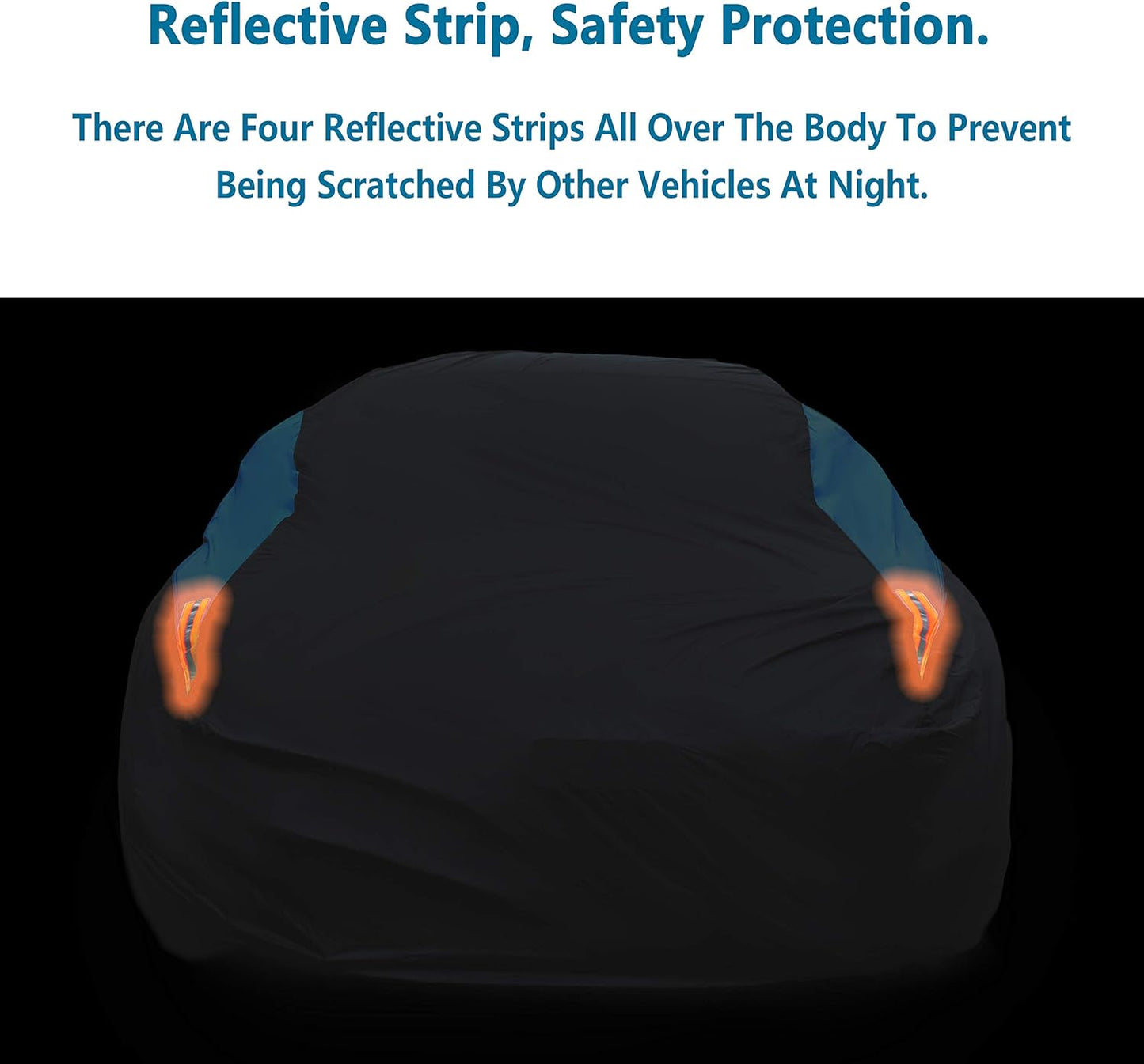 MORNYRAY Waterproof Car Cover All Weather Snowproof UV Protection Windproof Outdoor Full car Cover, Universal Fit for Sedan (Blue, S0-Fit SUV Length(163-172 inch))