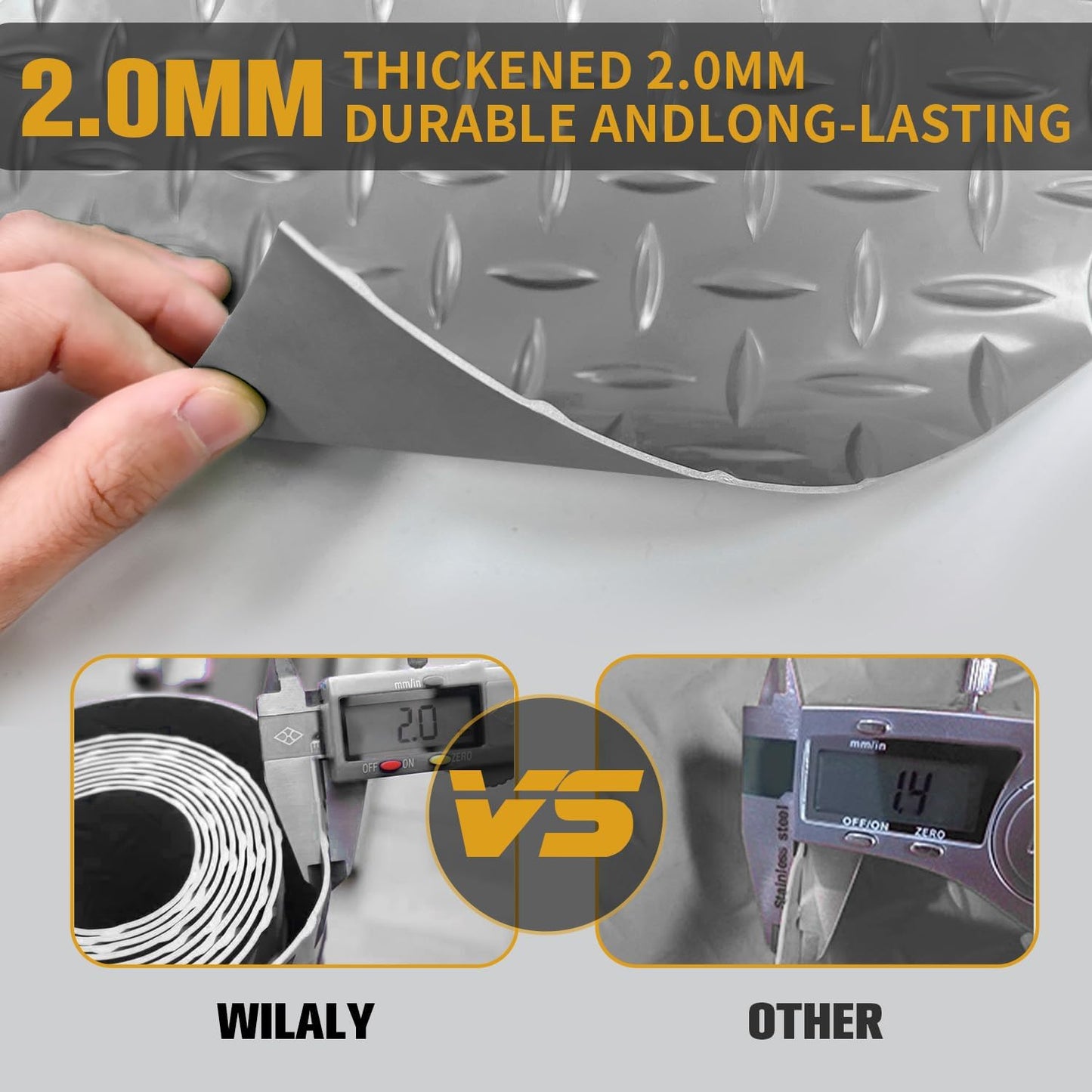 Premium Garage Floor Mat, Commercial Grade Heavy Duty Parking Mat for Garage Floor, Golf Cart Parking, Water/Stain Resistant Floor Runner (Grey Diamond, 4 x 13 Feet)