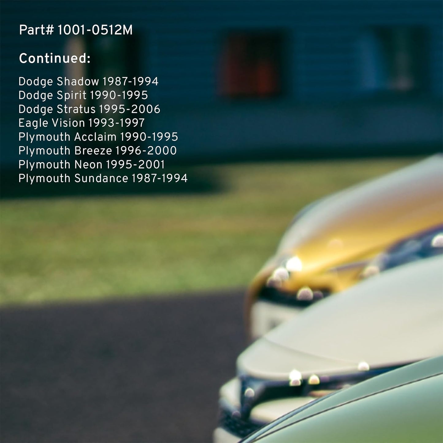 Premium Semi-Metallic Rear Brake Pads (1001-0512M) Compatible with 1985-2010 Chrysler/Dodge/Eagle/Plymouth (300M/Acclaim/Breeze/Cirrus/Daytona/Imperial/Intrepid/Lancer/LeBaron/LHS/Neon)