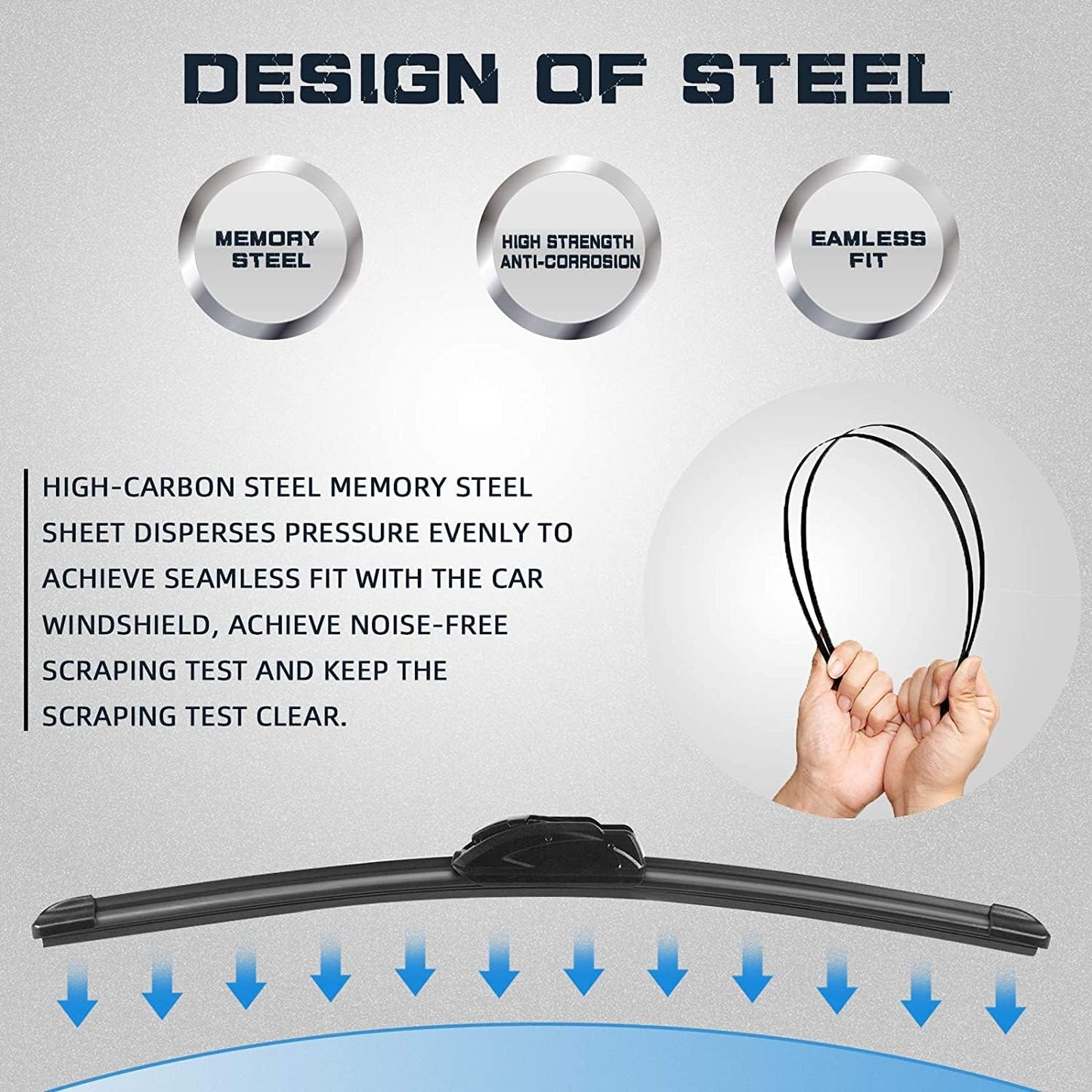 AUTOBOO 19"+19" Windshield Wipers with 14" Rear Wiper Blade Replacement for Jeep Liberty 2008 2009 2010 2011 2012-Original Factory Quality (Pack of 3)