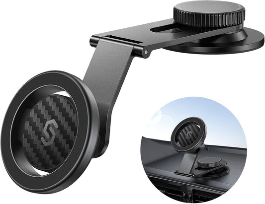 SYNCWIRE Fits MagSafe Car Mount for Universal Dashboard, Tesla Screen, Magnetic Phone Holder for Car, Foldable Aluminum Alloy Arm, Super Stable Car Mount for iPhone 16 Pro Max 15 14 13 12&All Phones